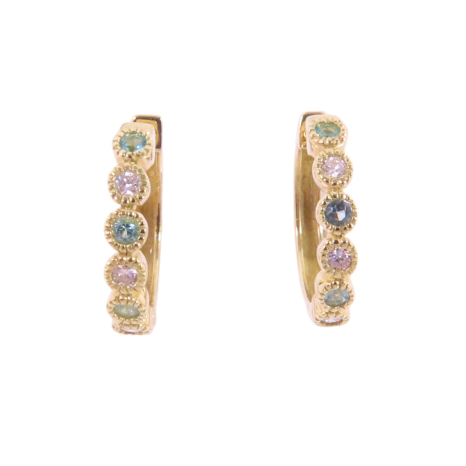 JEWELRY 18K黃金/碧璽石/鑽石Tourmaline Diamond Earrings耳環