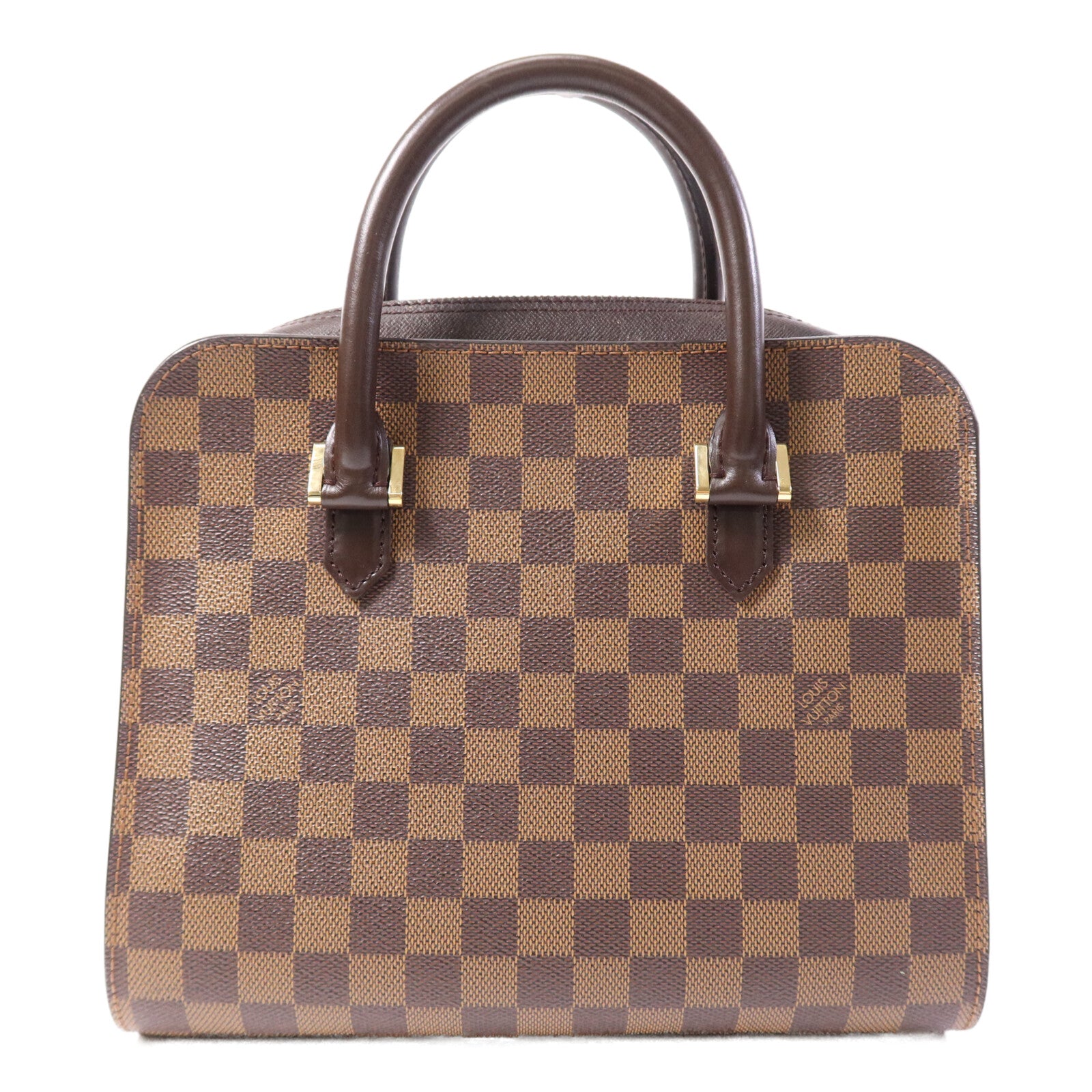 LOUIS VUITTON Damier Triana金扣手挽袋