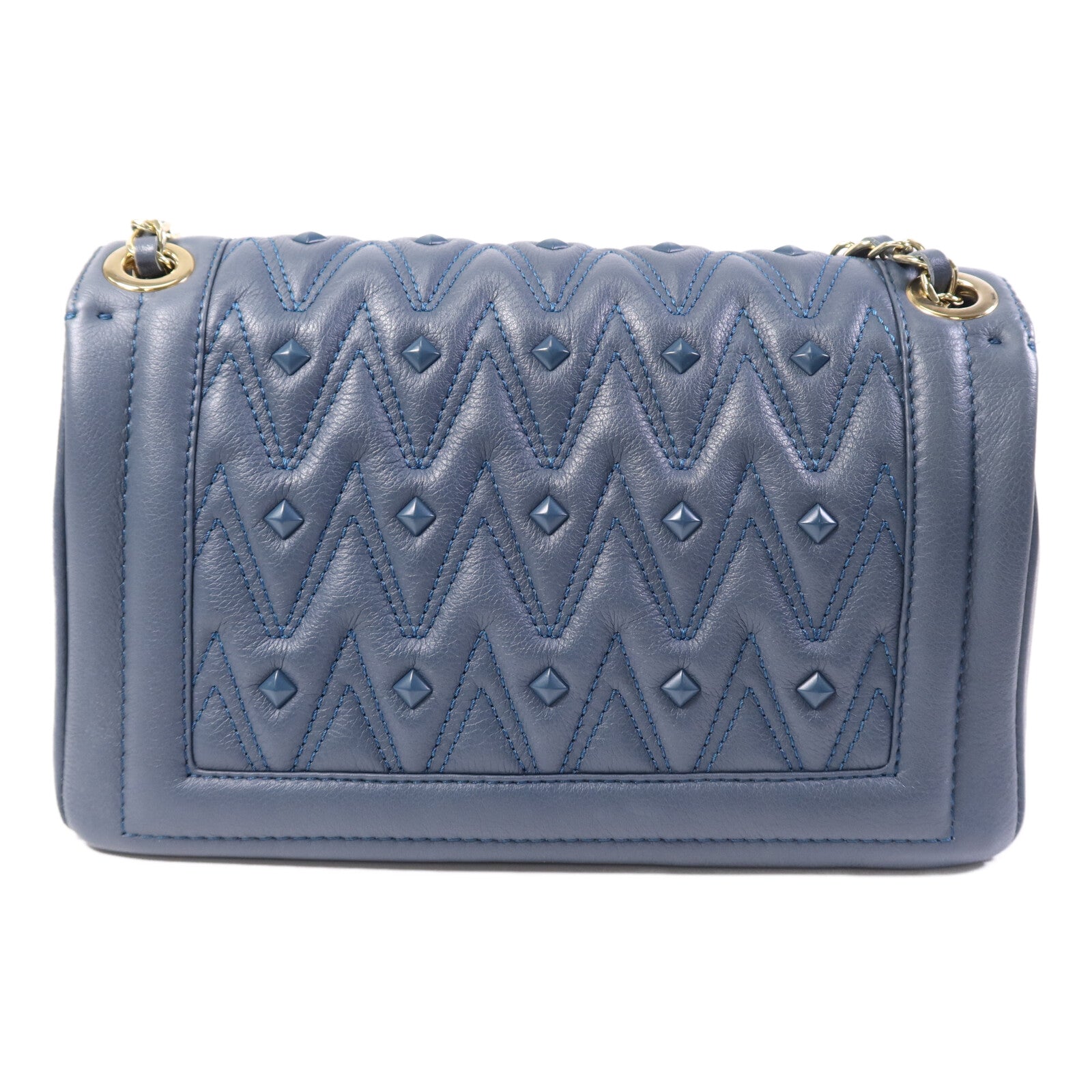 Valentino 【激減優惠】牛皮皮革Mario Diamond金扣鏈帶肩背袋