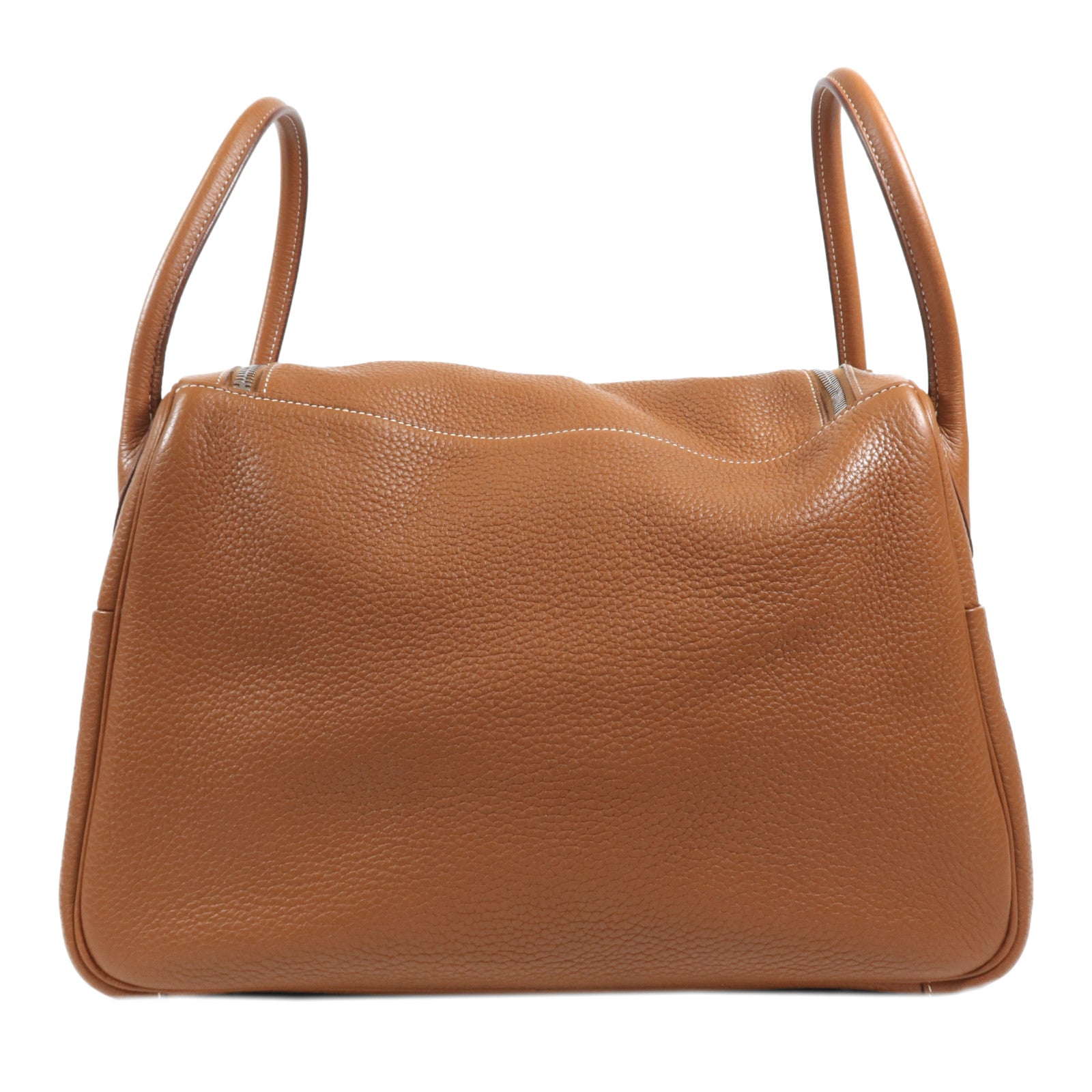 HERMES Clemence皮革Lindy 34銀扣手挽肩背兩用袋Gold