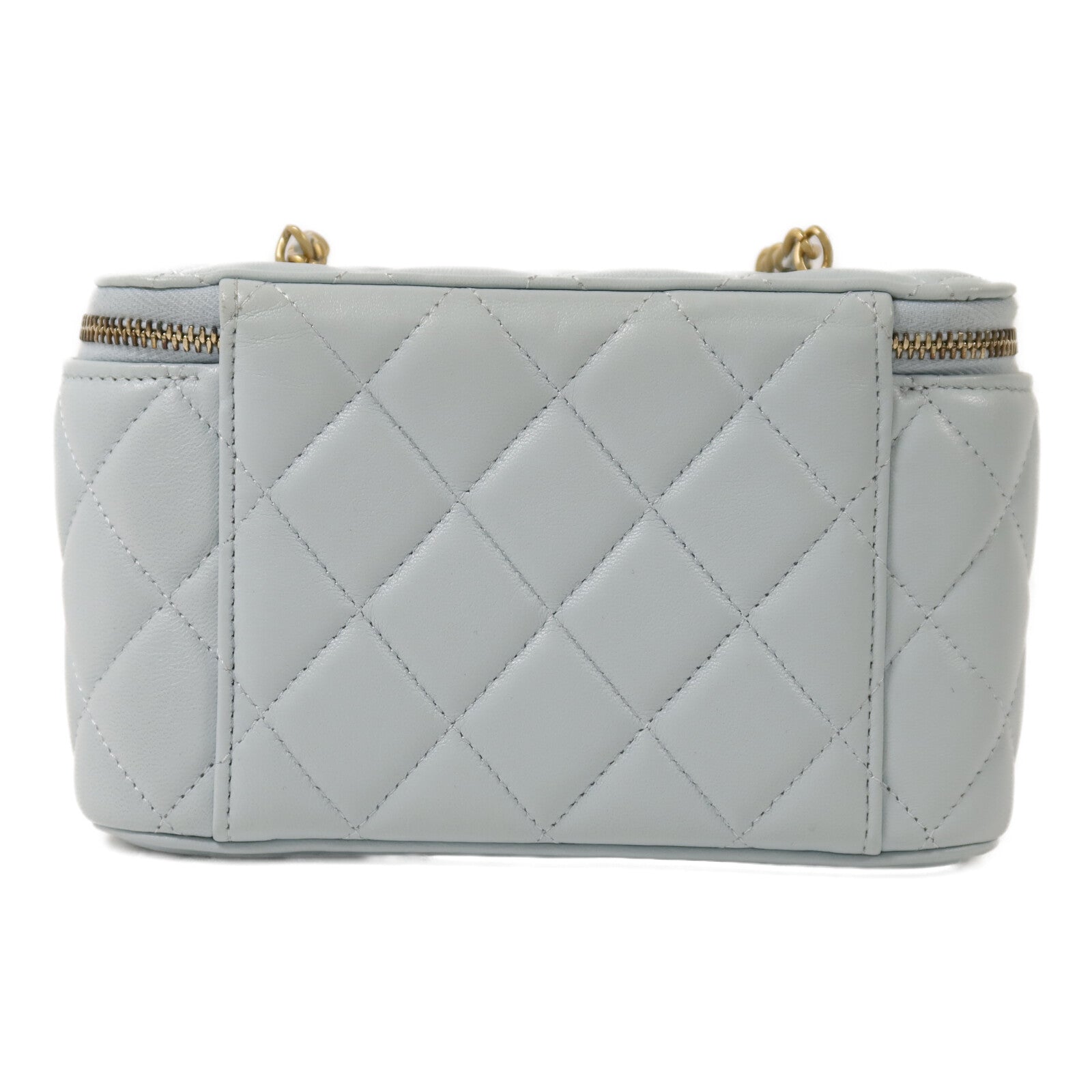 CHANEL 羊皮皮革Vanity Case金扣鏈帶肩背袋