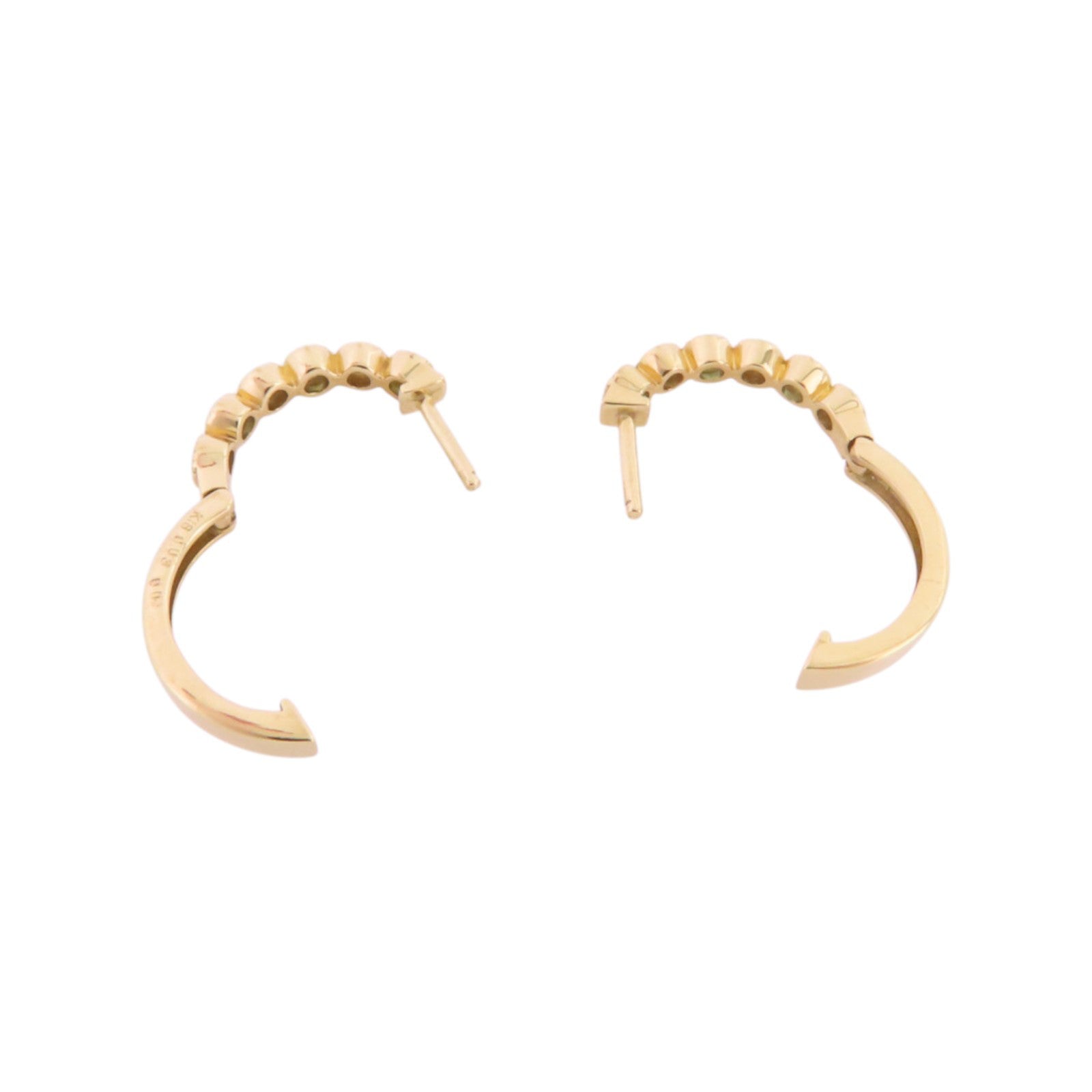 JEWELRY 18K黃金/碧璽石/鑽石Tourmaline Diamond Earrings耳環