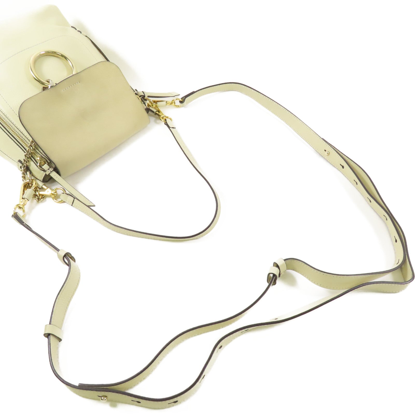 Chloe 麂皮皮革/牛皮皮革Rucksack金扣背包