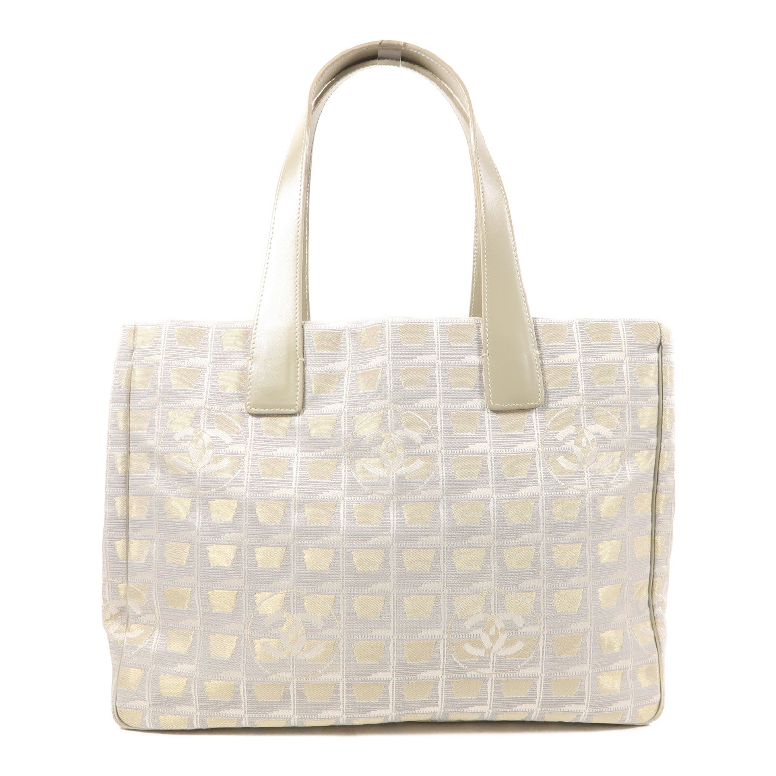 CHANEL 尼龍Tote Bag銀扣手挽袋