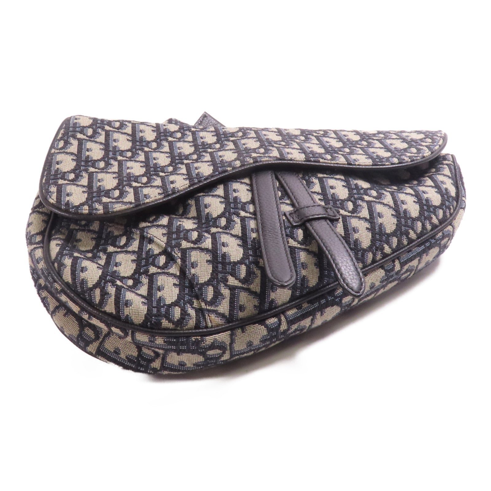 Dior CD Saddle Crossbody Bag 1ADPO093 Canvas Navy/Beige