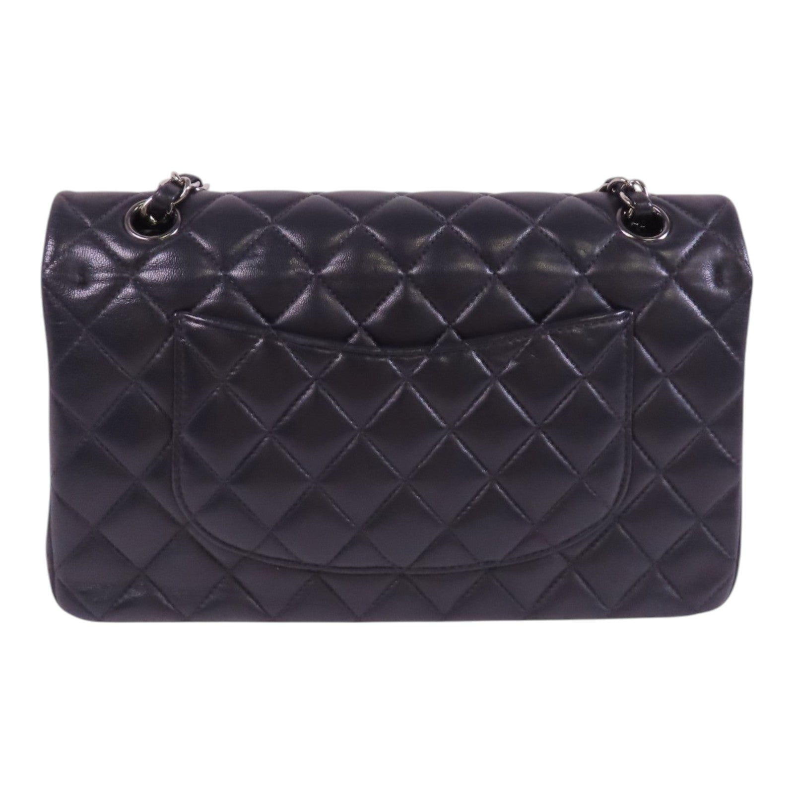 CHANEL 羊皮皮革Classic 25銀扣鏈帶肩背袋