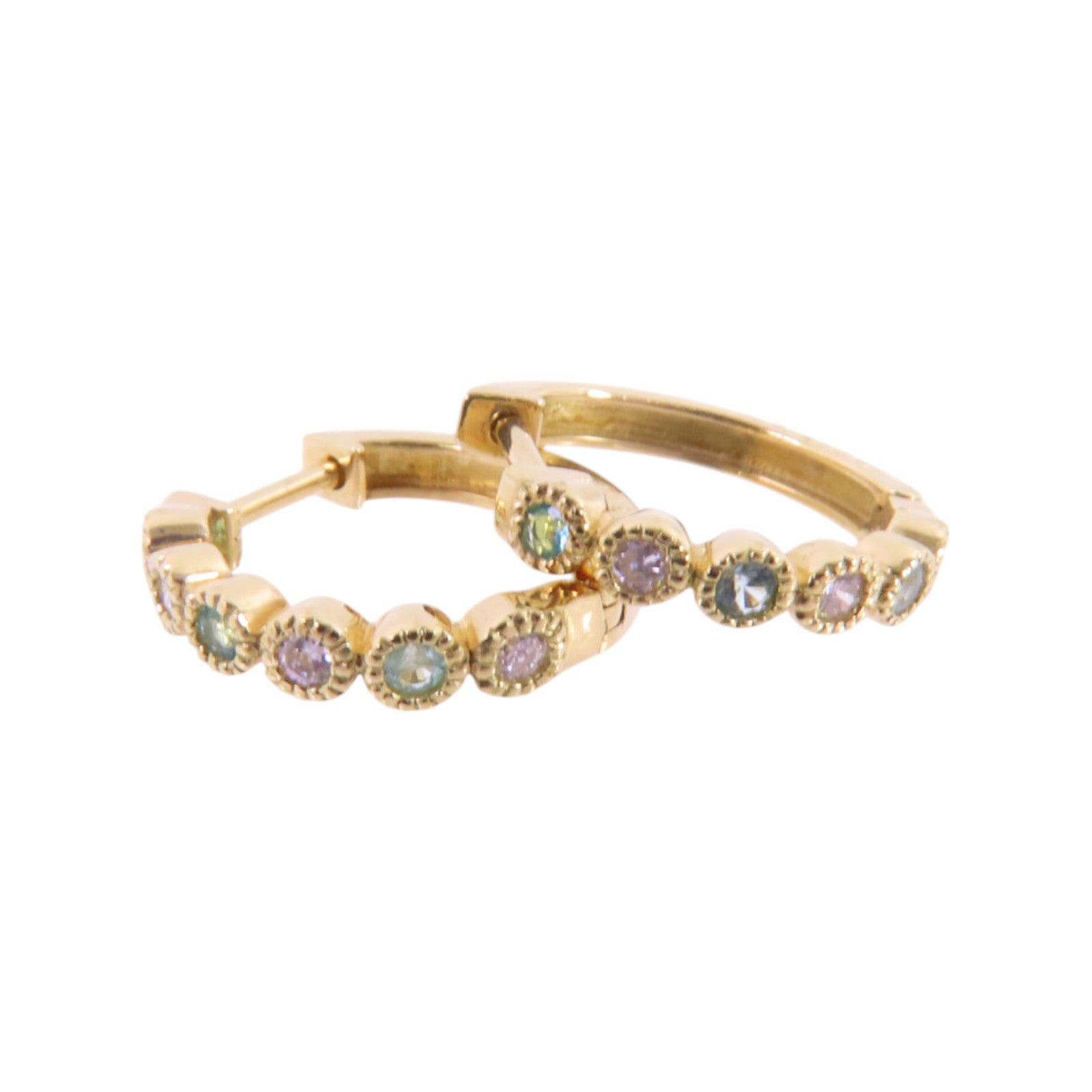 JEWELRY 18K黃金/碧璽石/鑽石Tourmaline Diamond Earrings耳環