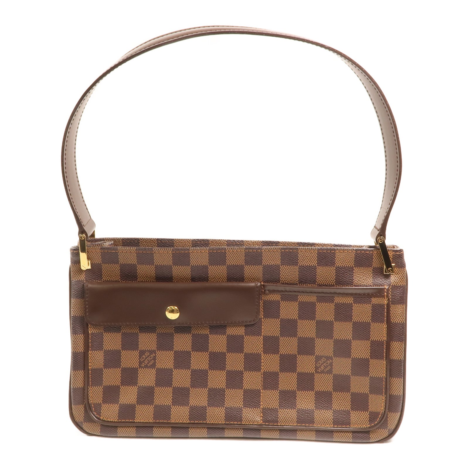 LOUIS VUITTON Damier Aubagne金扣肩背袋