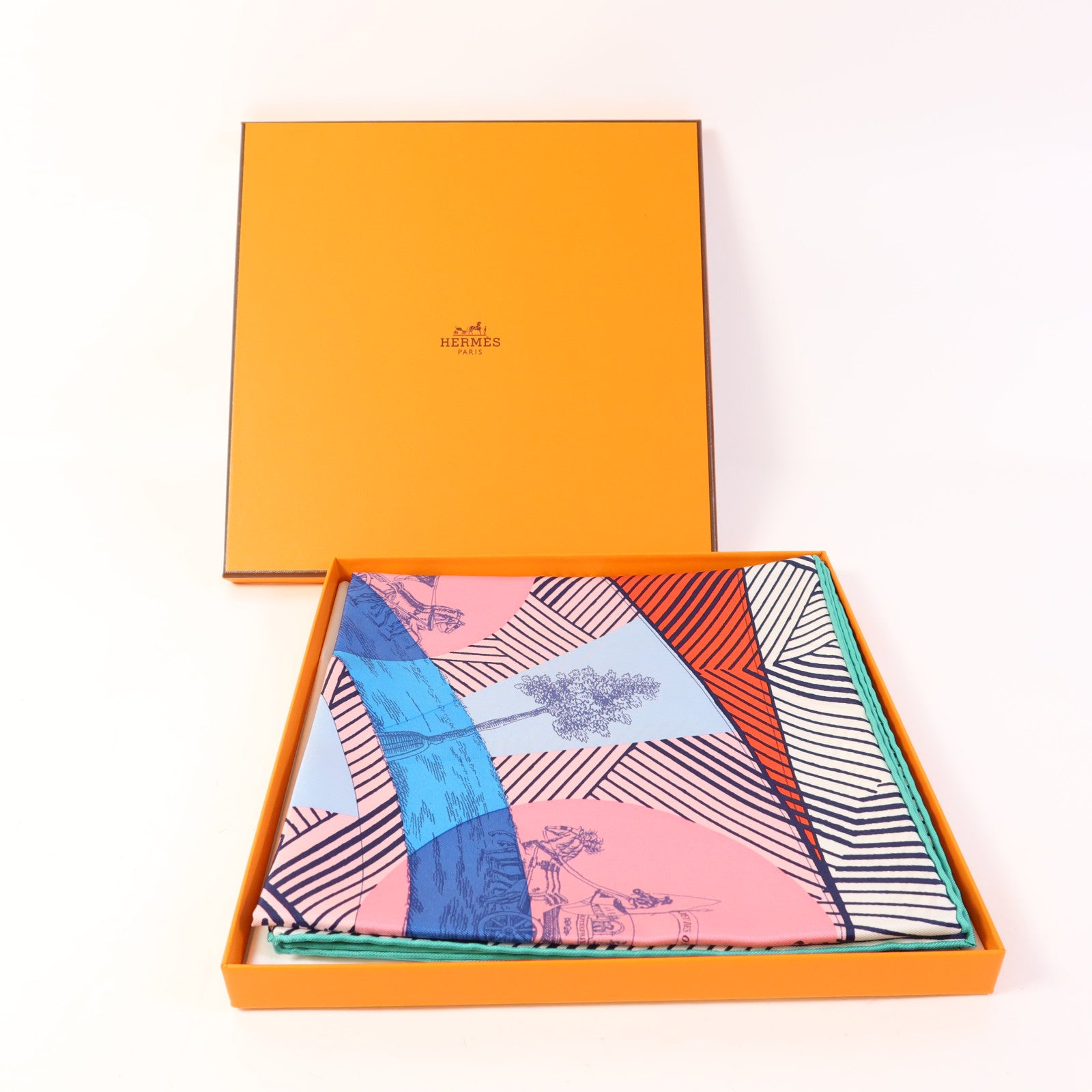 HERMES 絲質Scarf 90X90絲巾