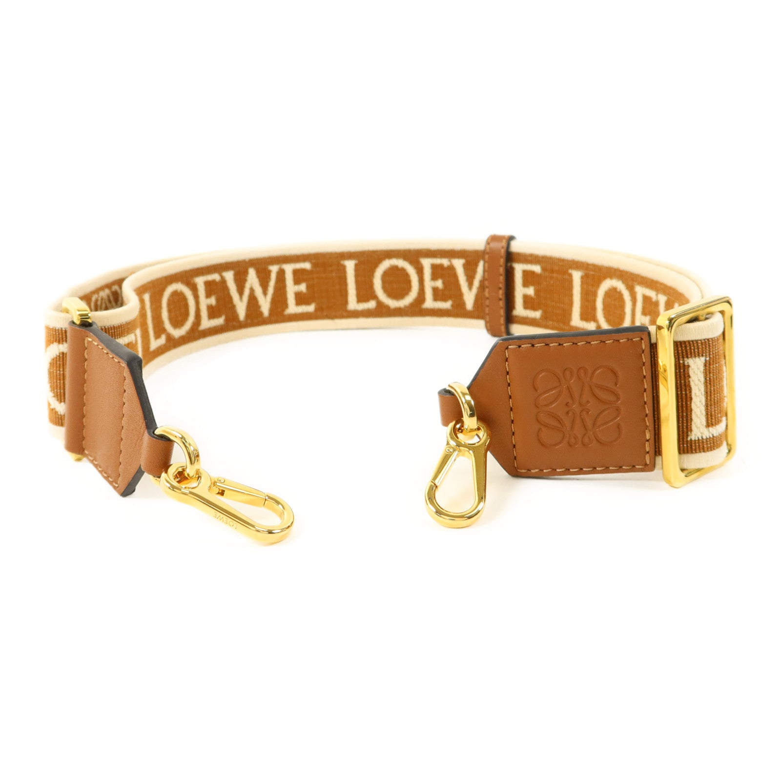 LOEWE 帆布/牛皮皮革Shoulder Strap肩帶