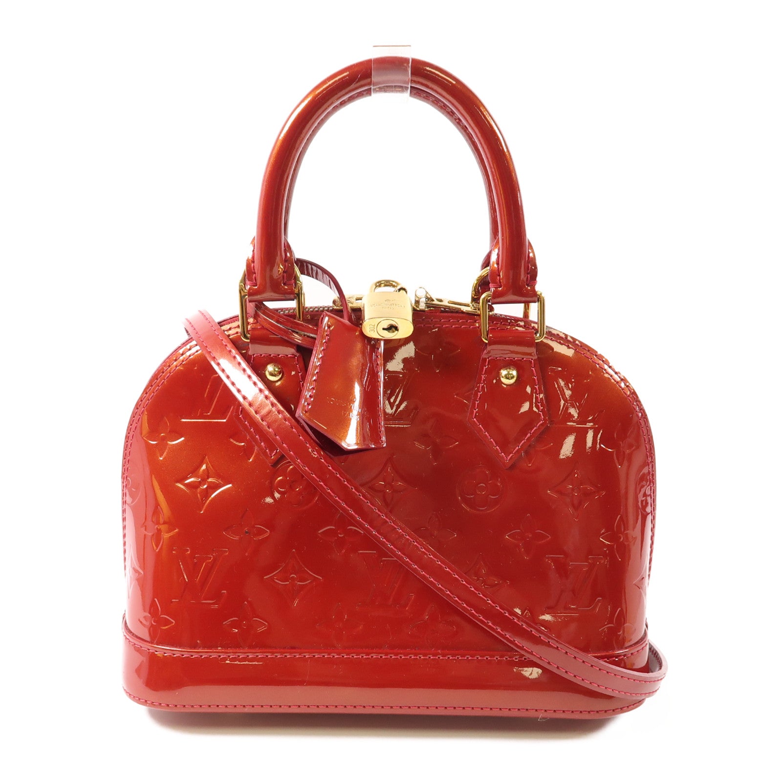 LOUIS VUITTON 【激減優惠】Monogram Vernis Alma BB金扣手挽肩背兩用袋