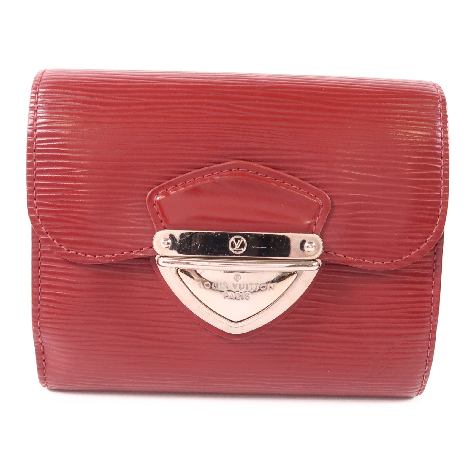 LOUIS VUITTON LV SHW Portefeuille Joy Tri-fold Wallet Epi Leather Red
