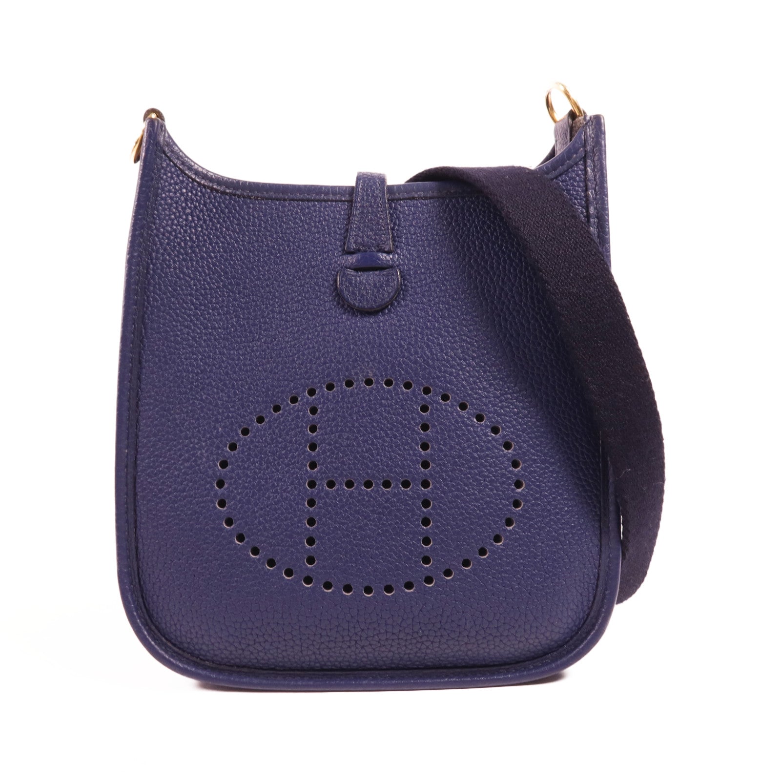 HERMES Clemence皮革Evelyne TPM金扣肩背袋