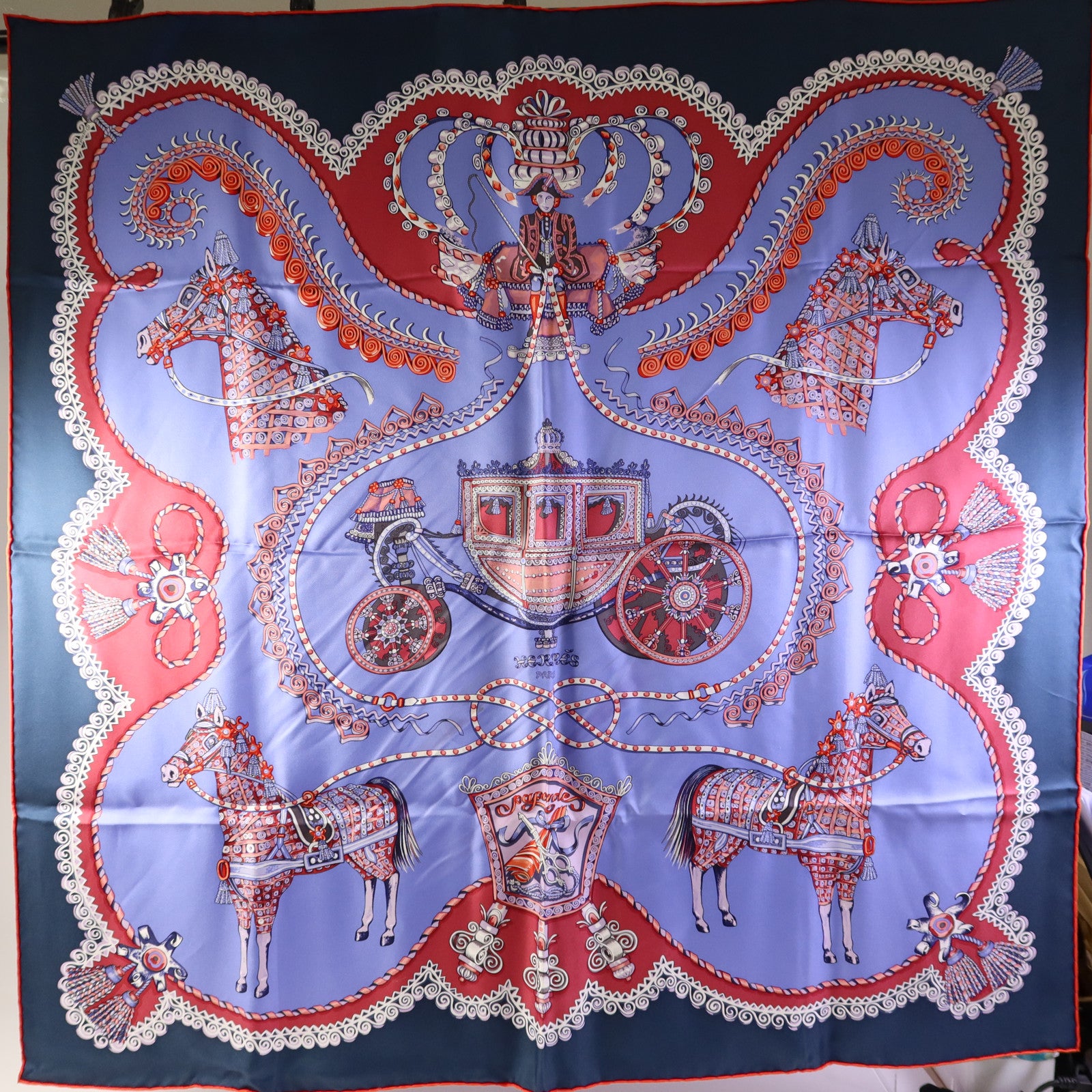 HERMES 絲質Scarf 90X90絲巾