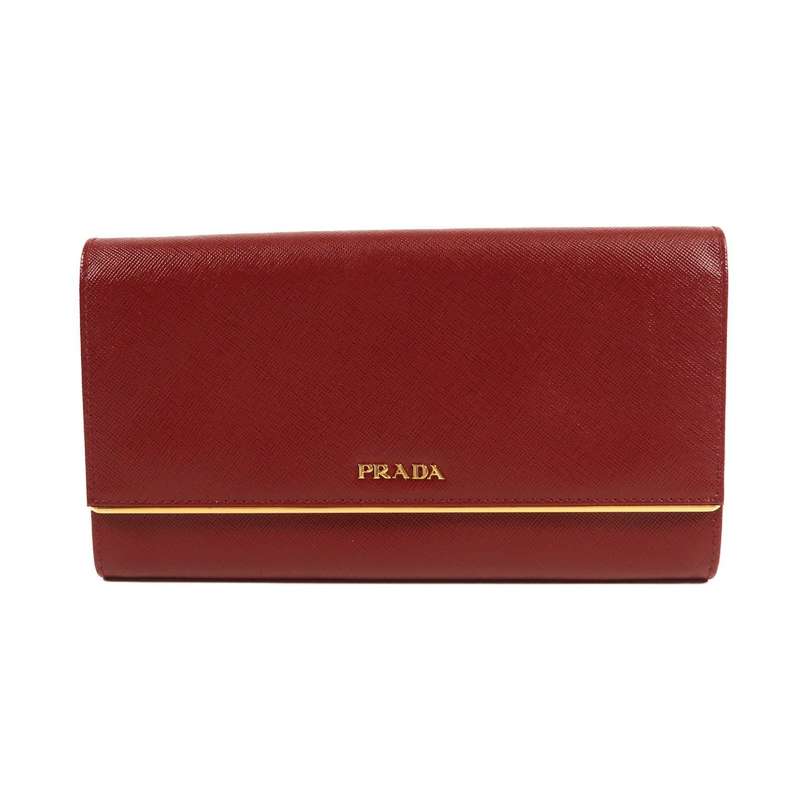 PRADA 牛皮皮革Clutch Bag金扣手拿包