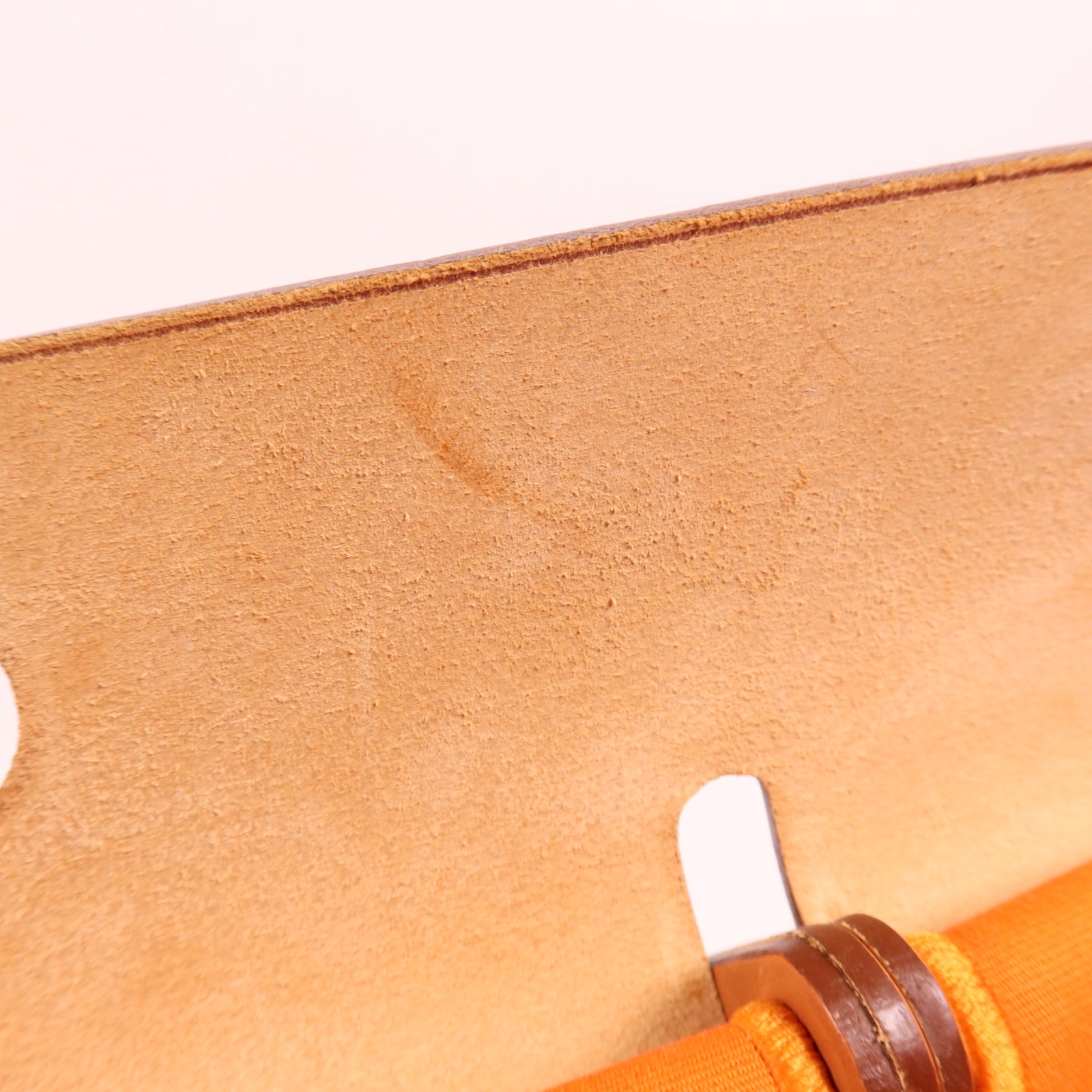 HERMES 帆布Herbag PM銀扣手挽肩背兩用袋Orange