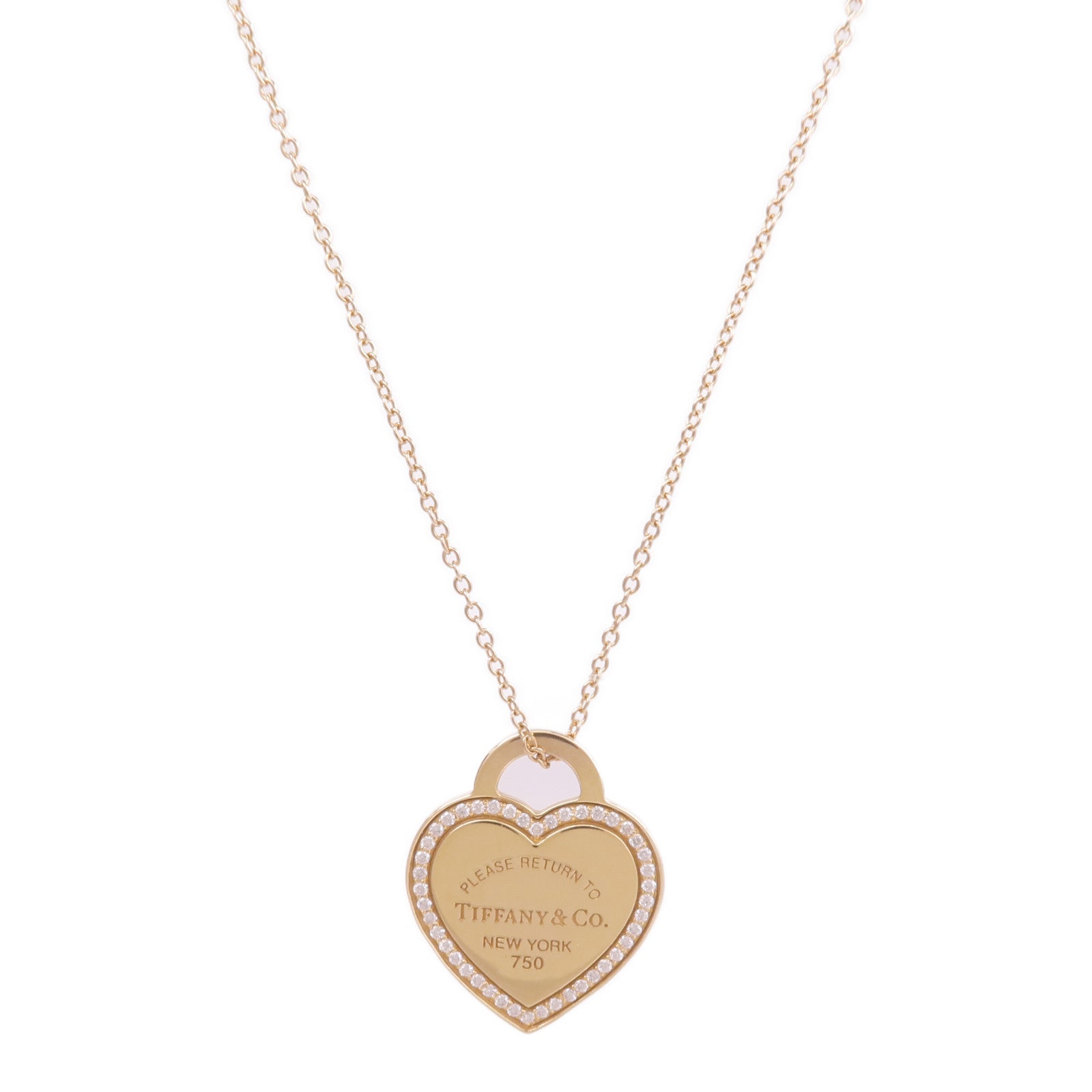 TIFFANY&CO 18K黃金Return to Tiffany Heart Diamond鑽石項鍊