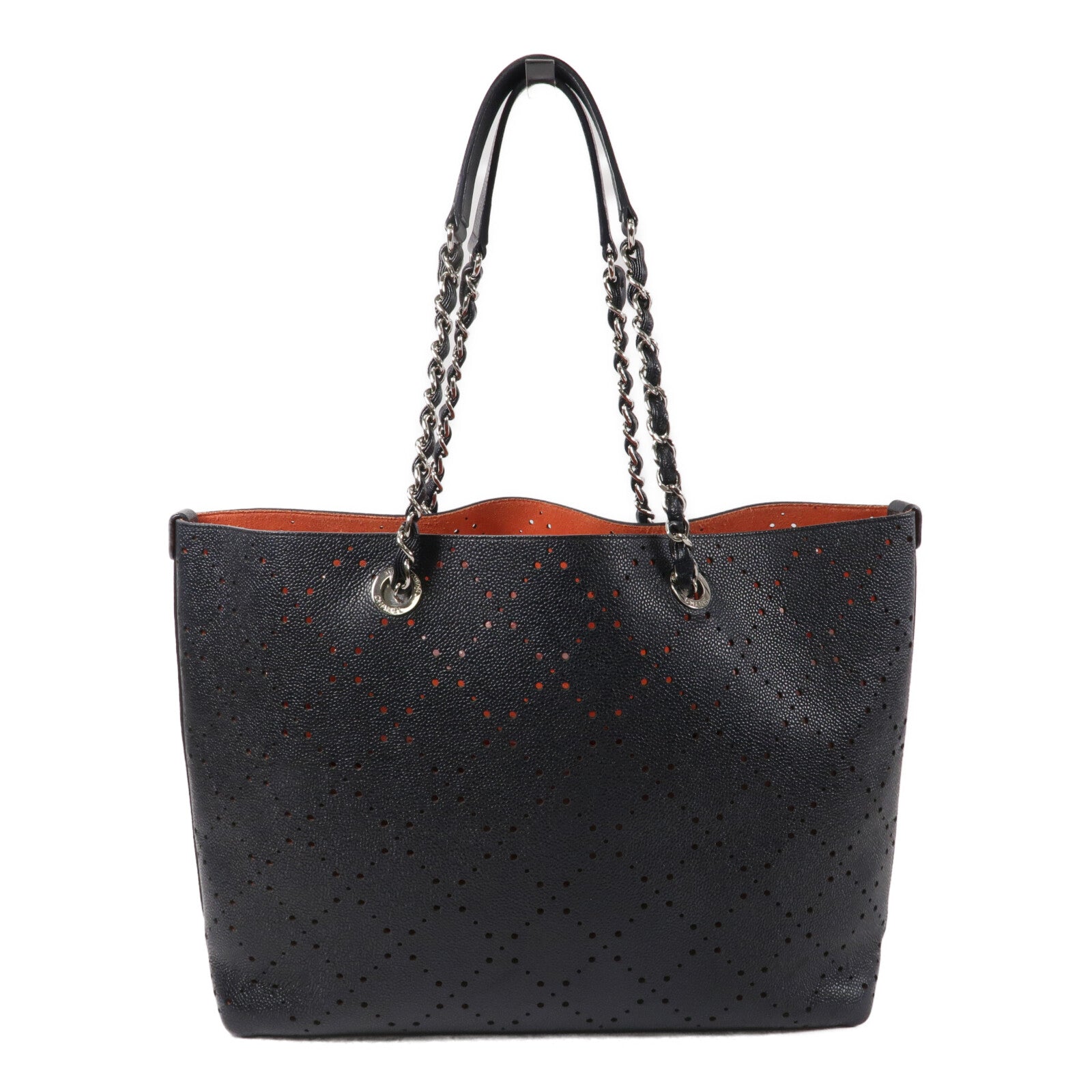 CHANEL 牛皮皮革Tote Bag鏈帶手挽袋