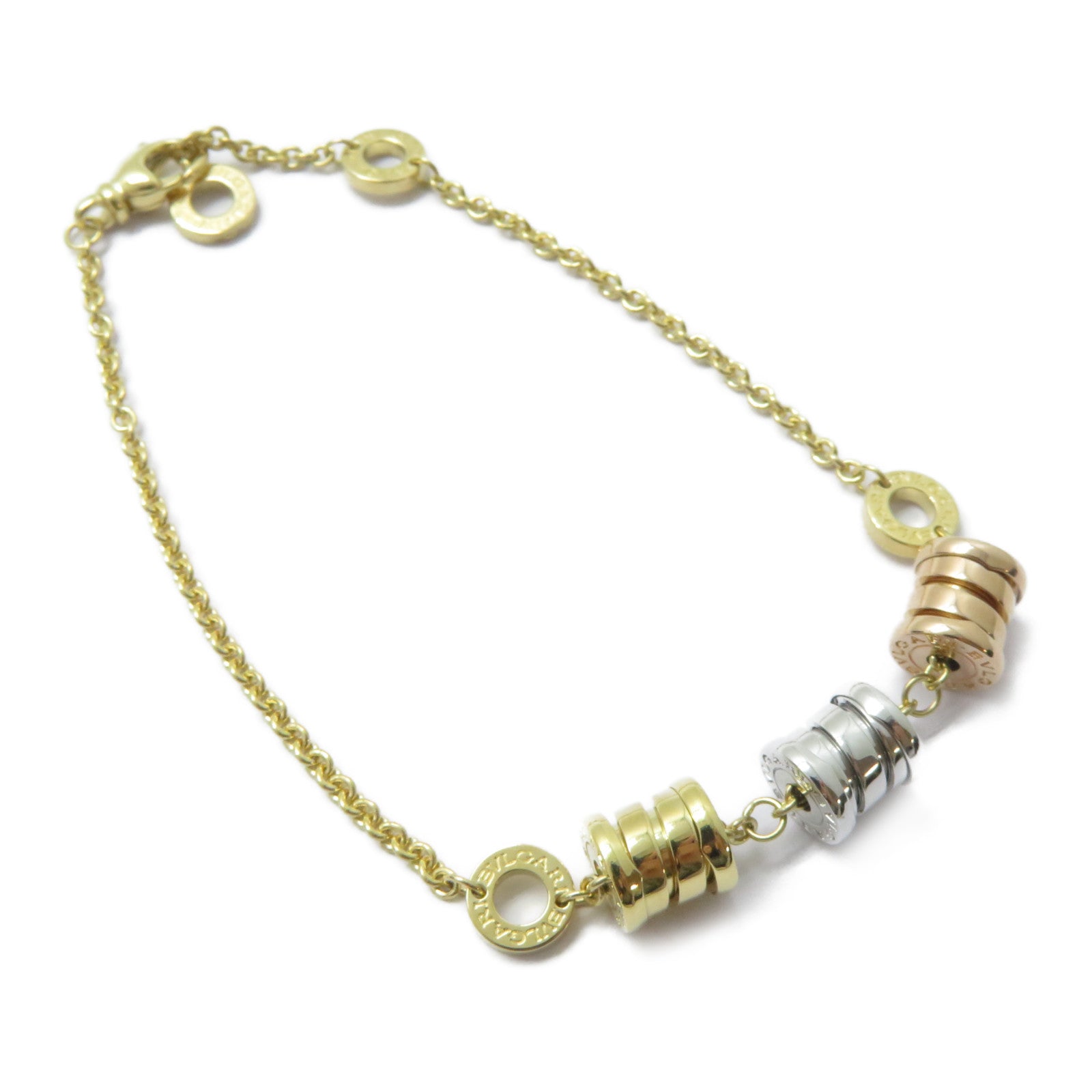 BVLGARI 18K黃金/白金/玫瑰金B-zero1 Three Element Bracelet手鏈
