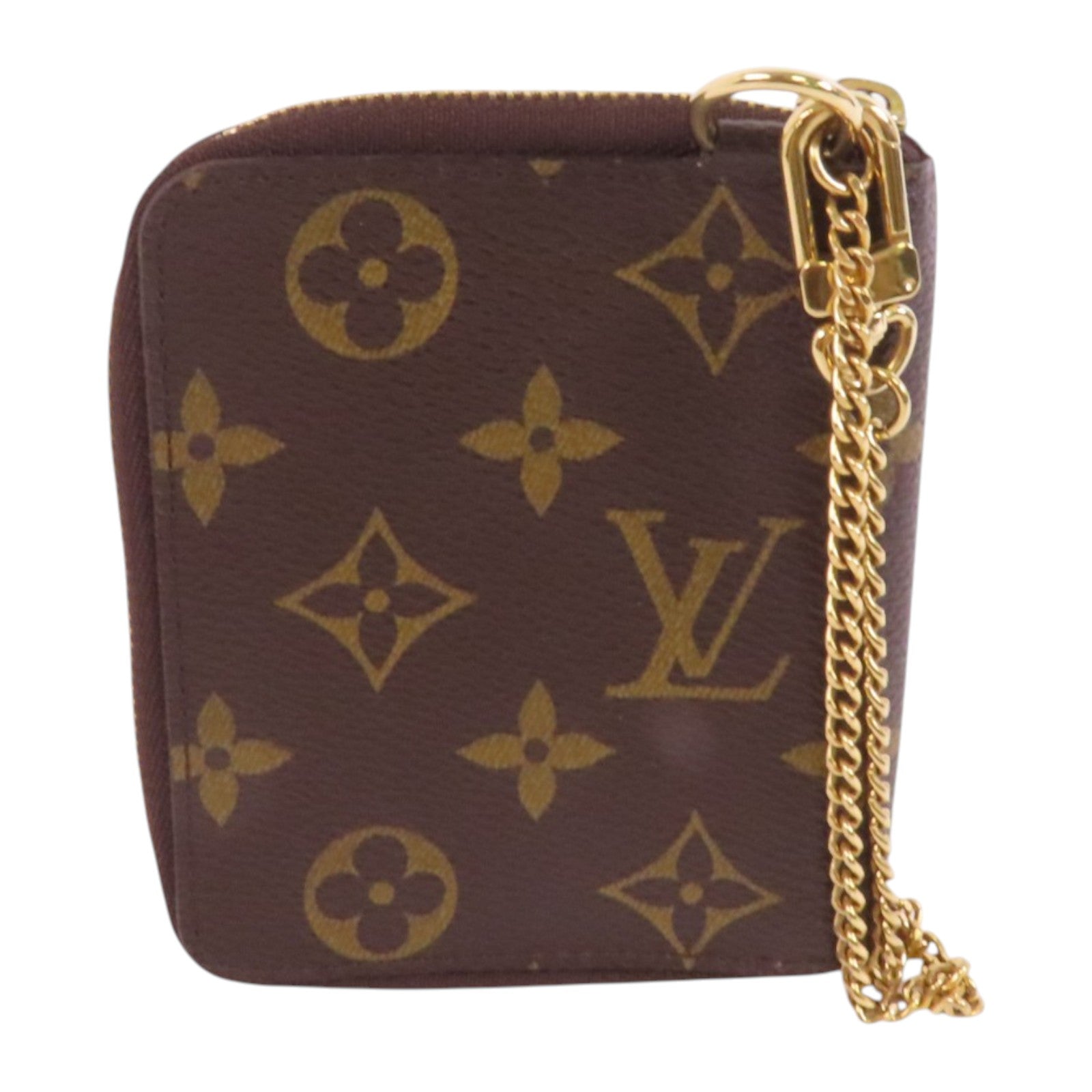 LOUIS VUITTON Monogram Zipper Card Case金扣卡套