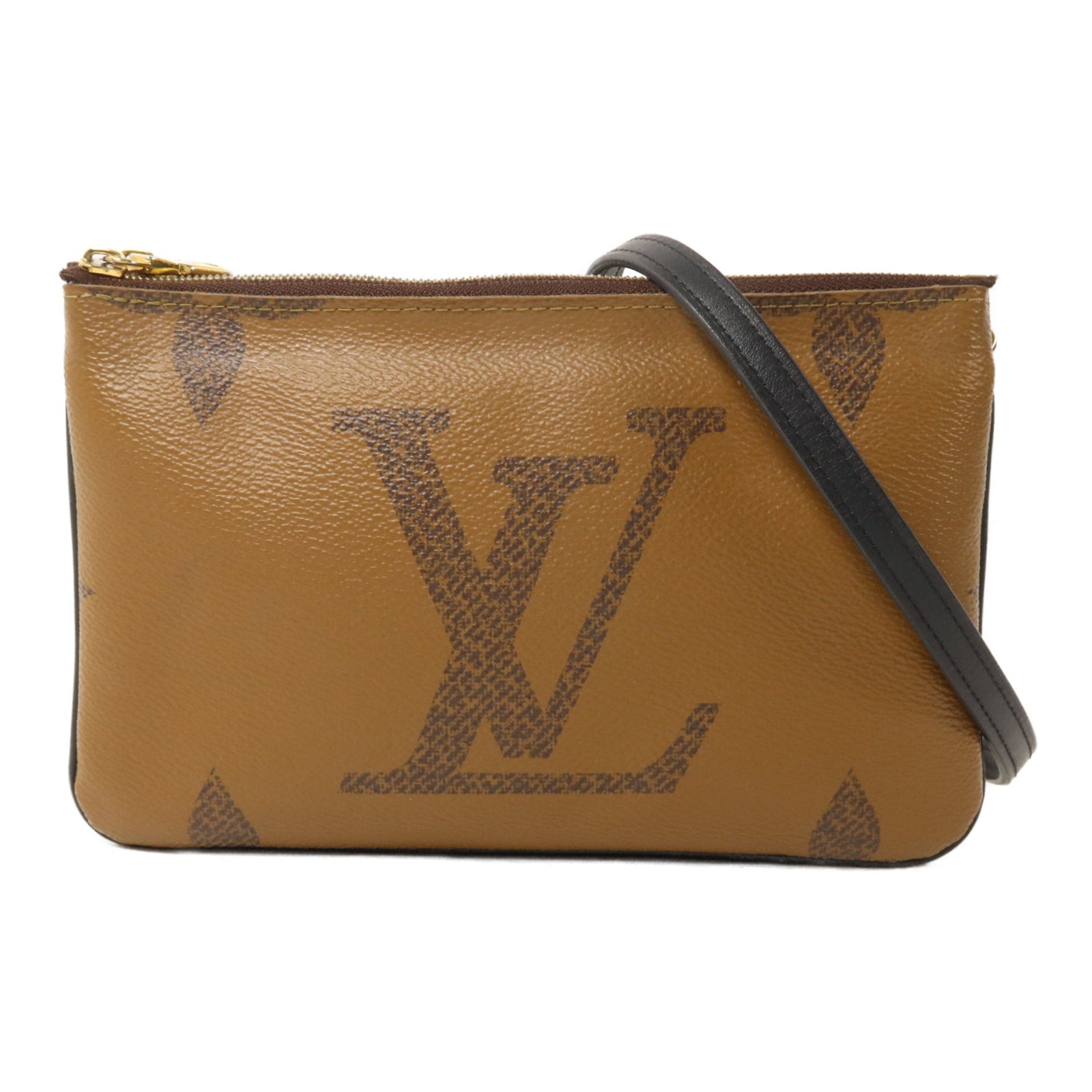LOUIS VUITTON Monogram Giant Reverse Double Zip Pochette肩背袋