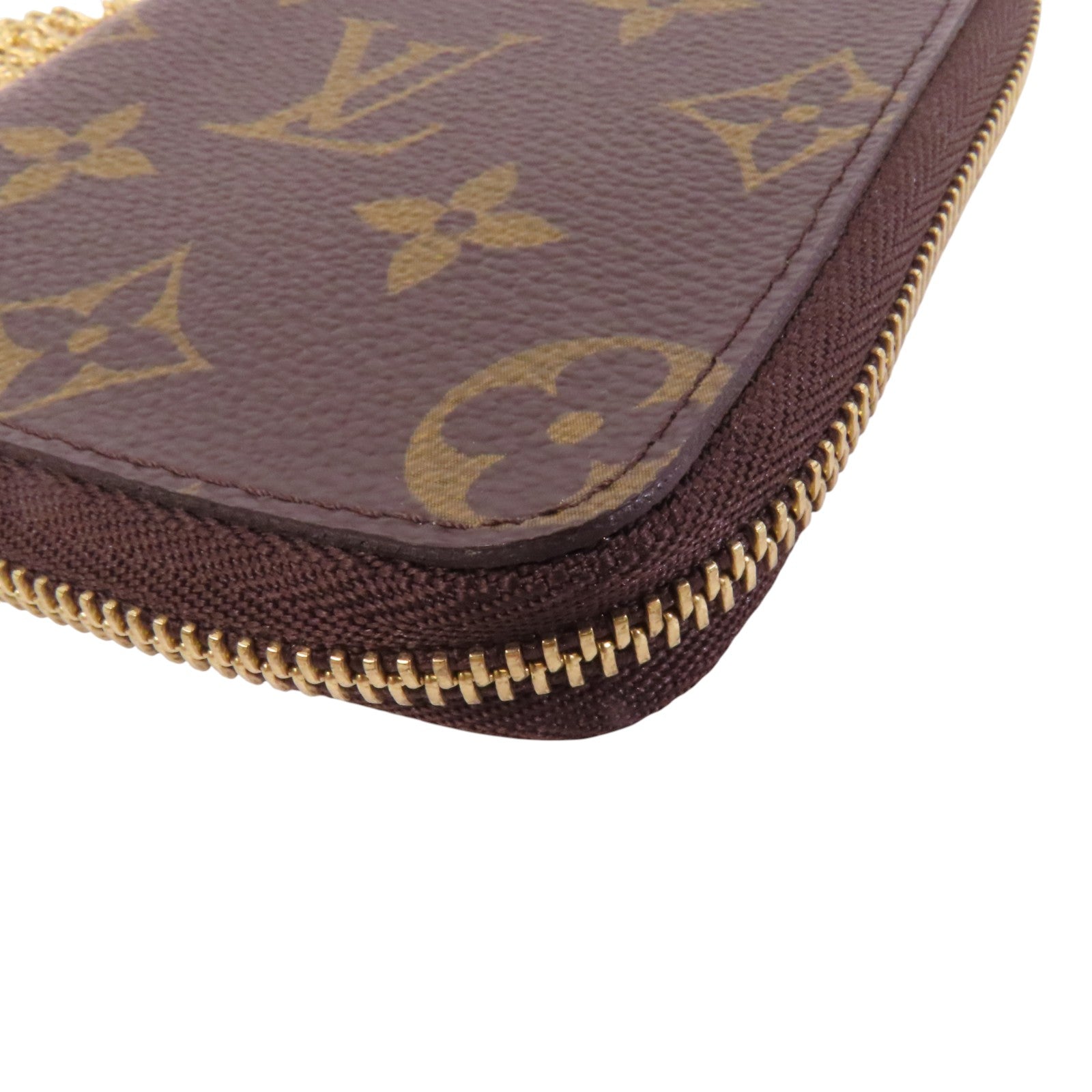 LOUIS VUITTON Monogram Zipper Card Case金扣卡套