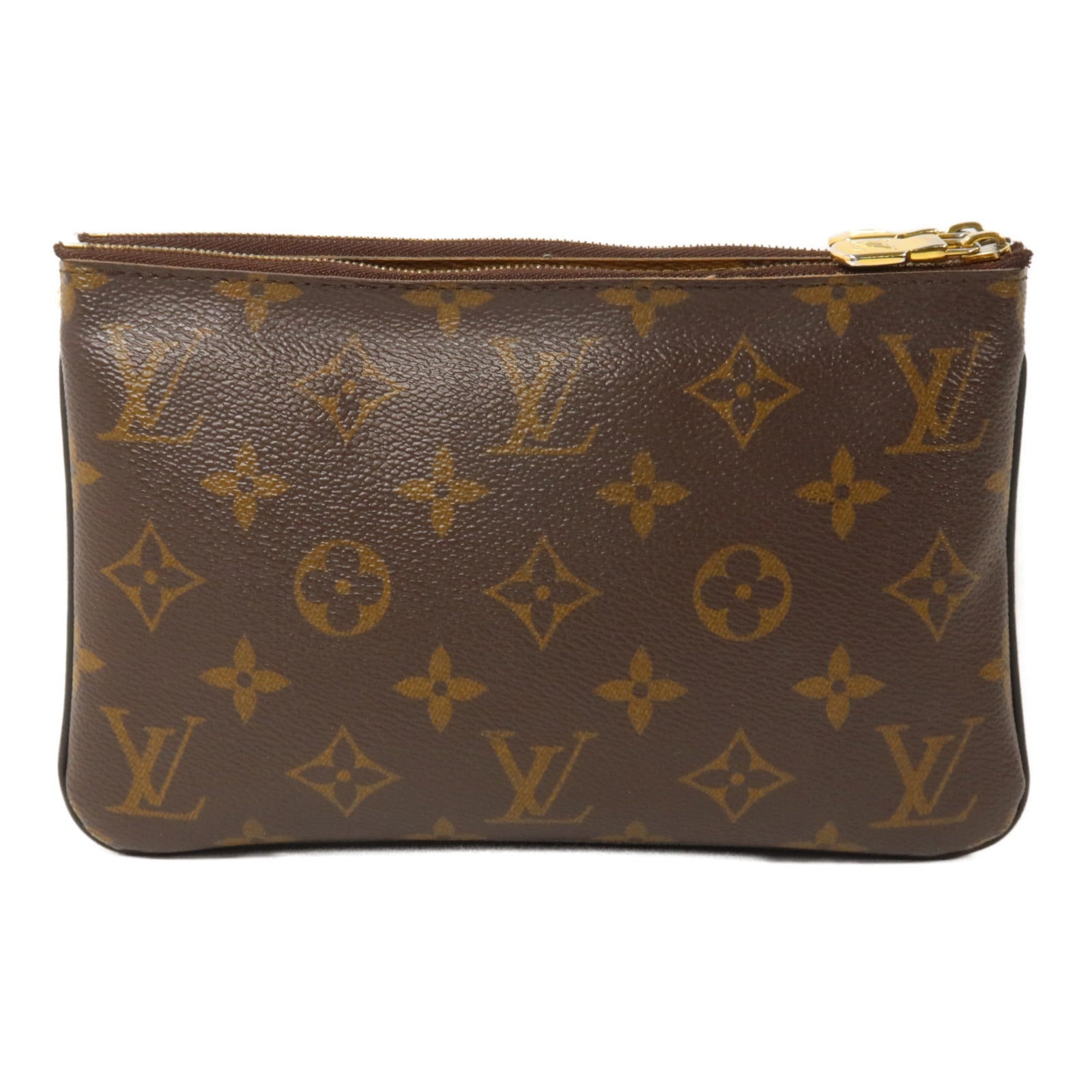 LOUIS VUITTON Monogram Giant Reverse Double Zip Pochette肩背袋