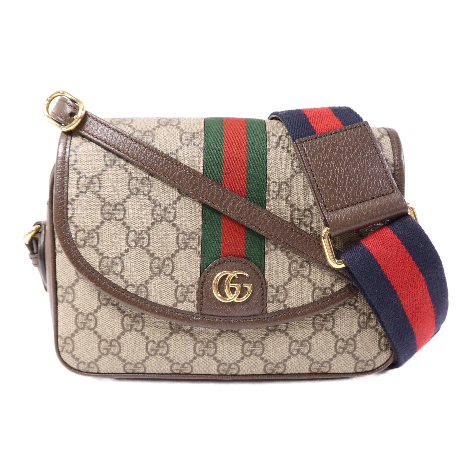 GUCCI 塗層帆布Ophidia GG Shoulder Bag金扣肩背袋