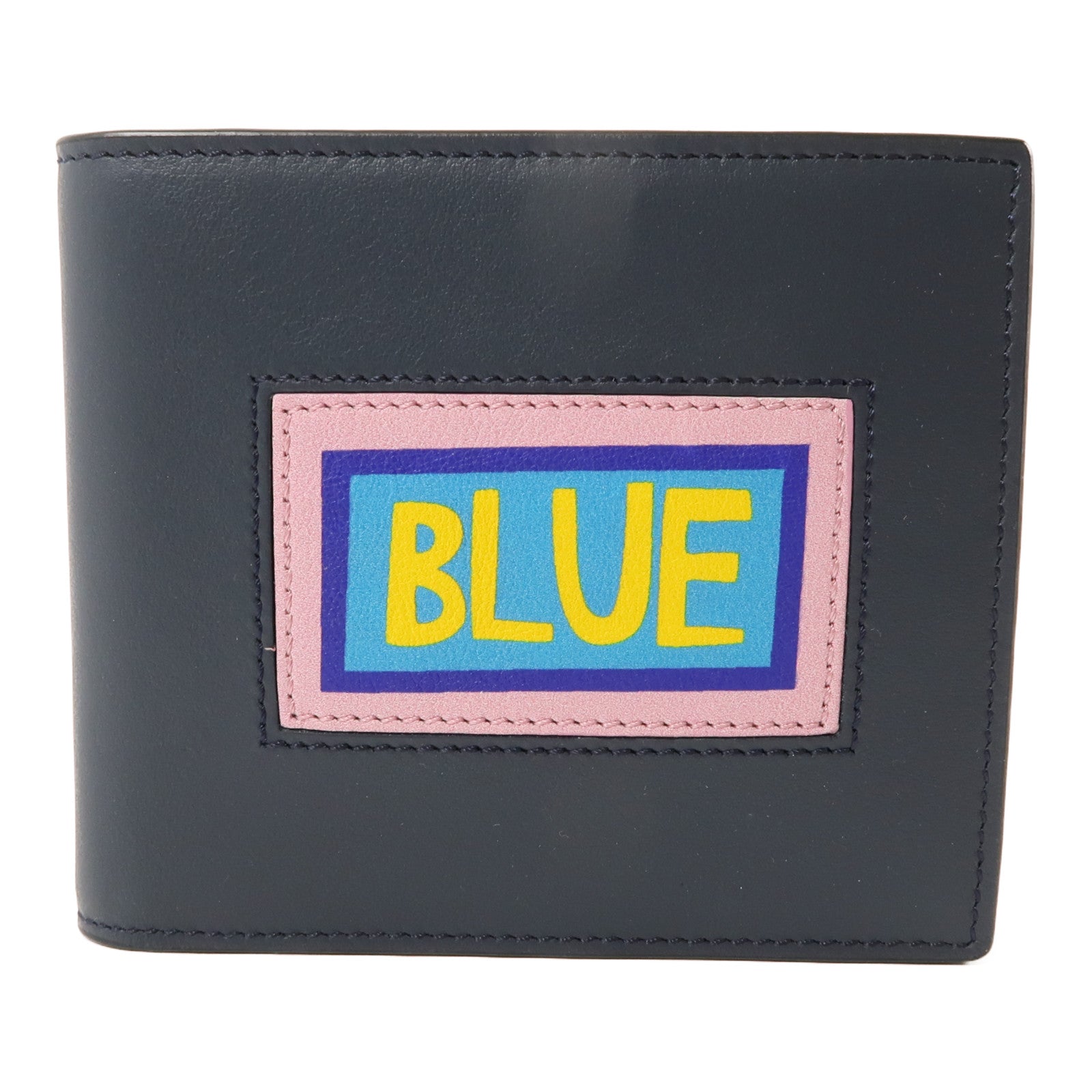 FENDI Vocabulary Wallet 7M0169.60E179 Calfskin Leather Blue