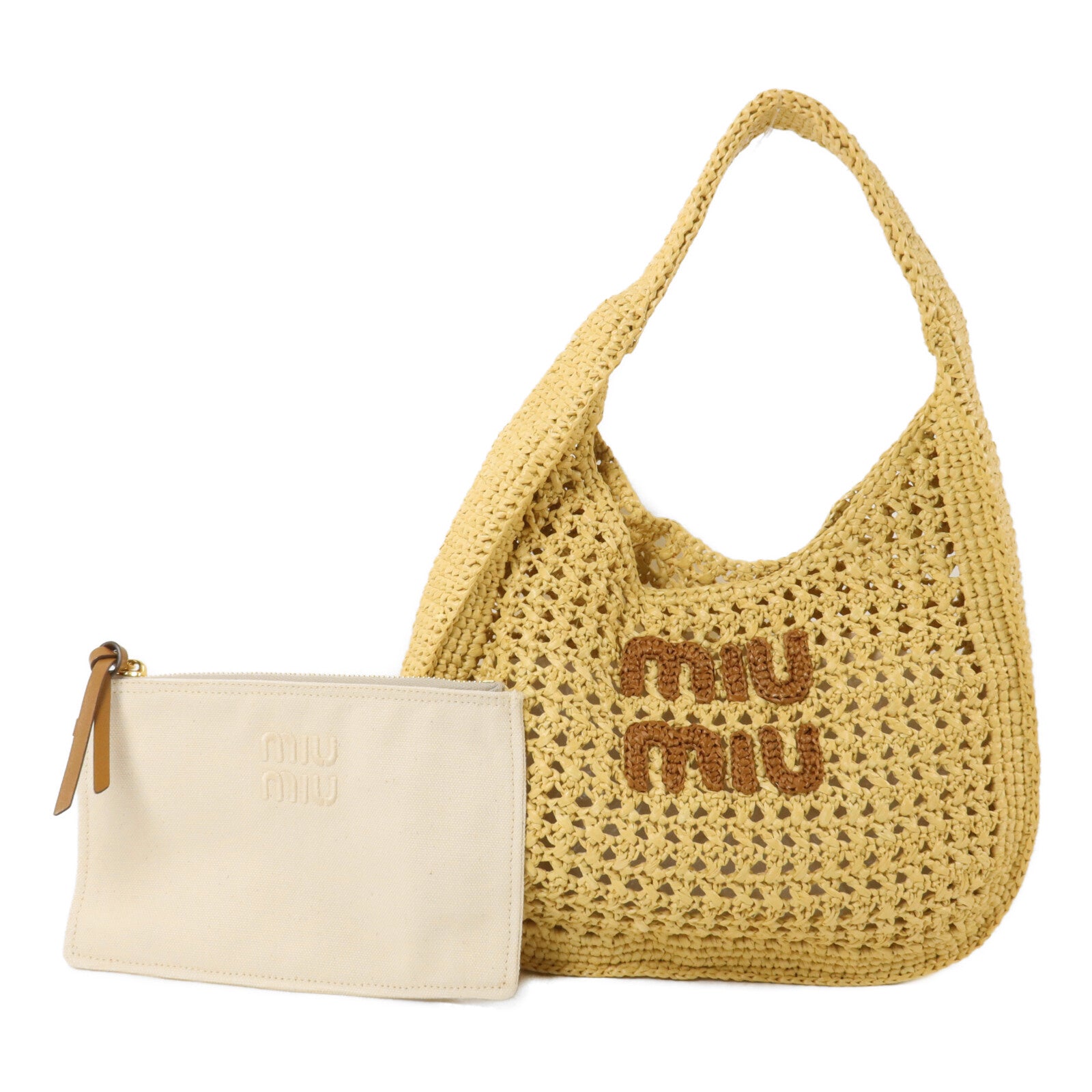 Miu Miu Raffia Woven Hobo手挽袋