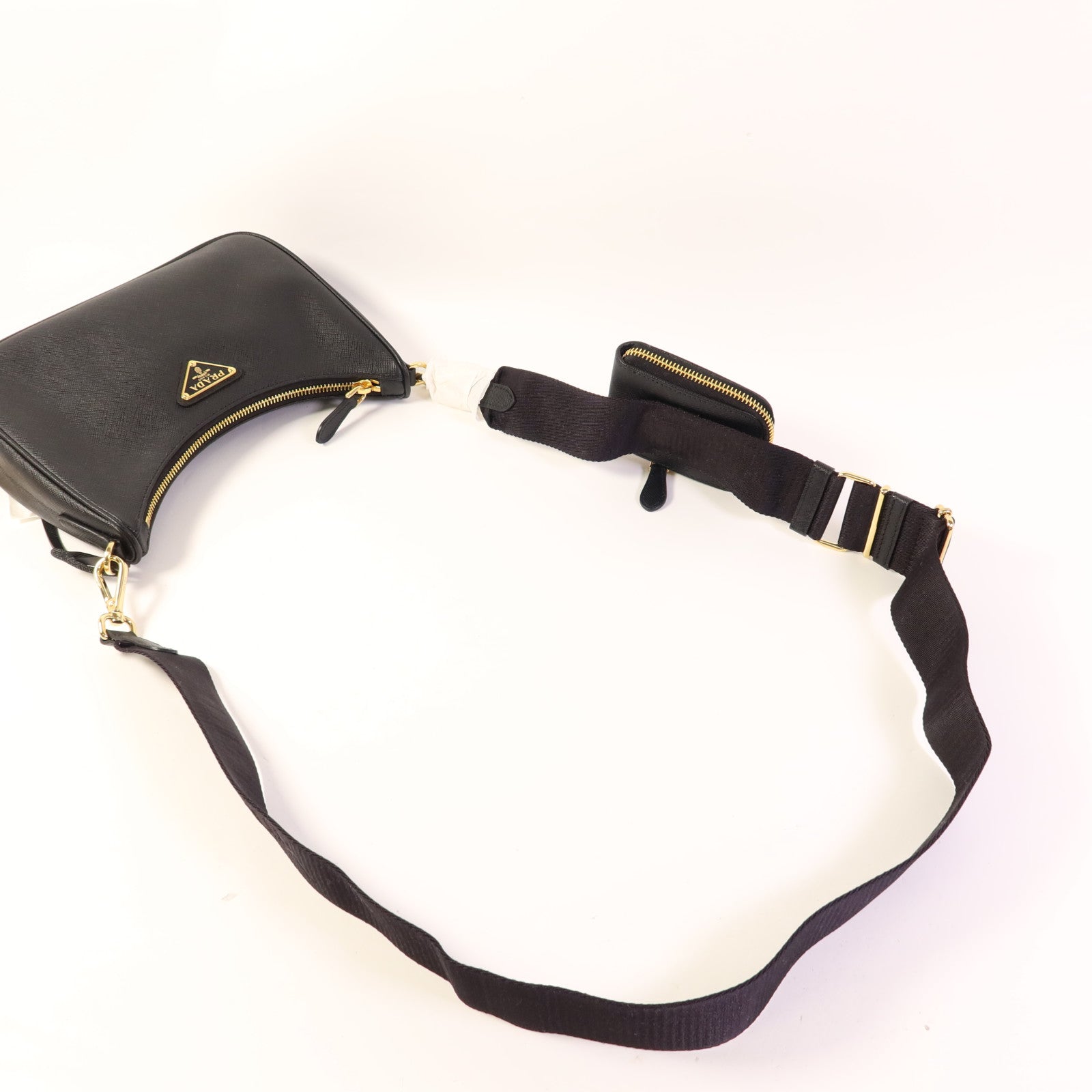 PRADA Saffiano皮革Re-Edition 2005金扣肩背袋