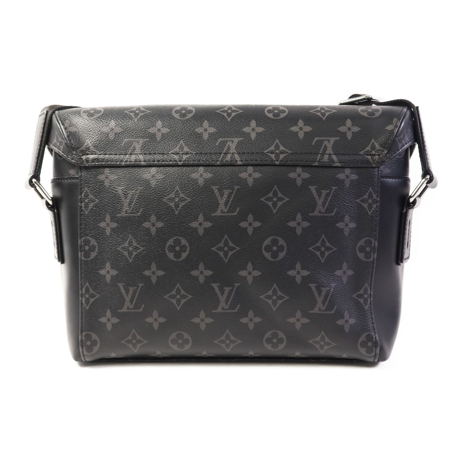 LOUIS VUITTON Monogram Eclipse Messenger PM Voyager銀扣肩背袋