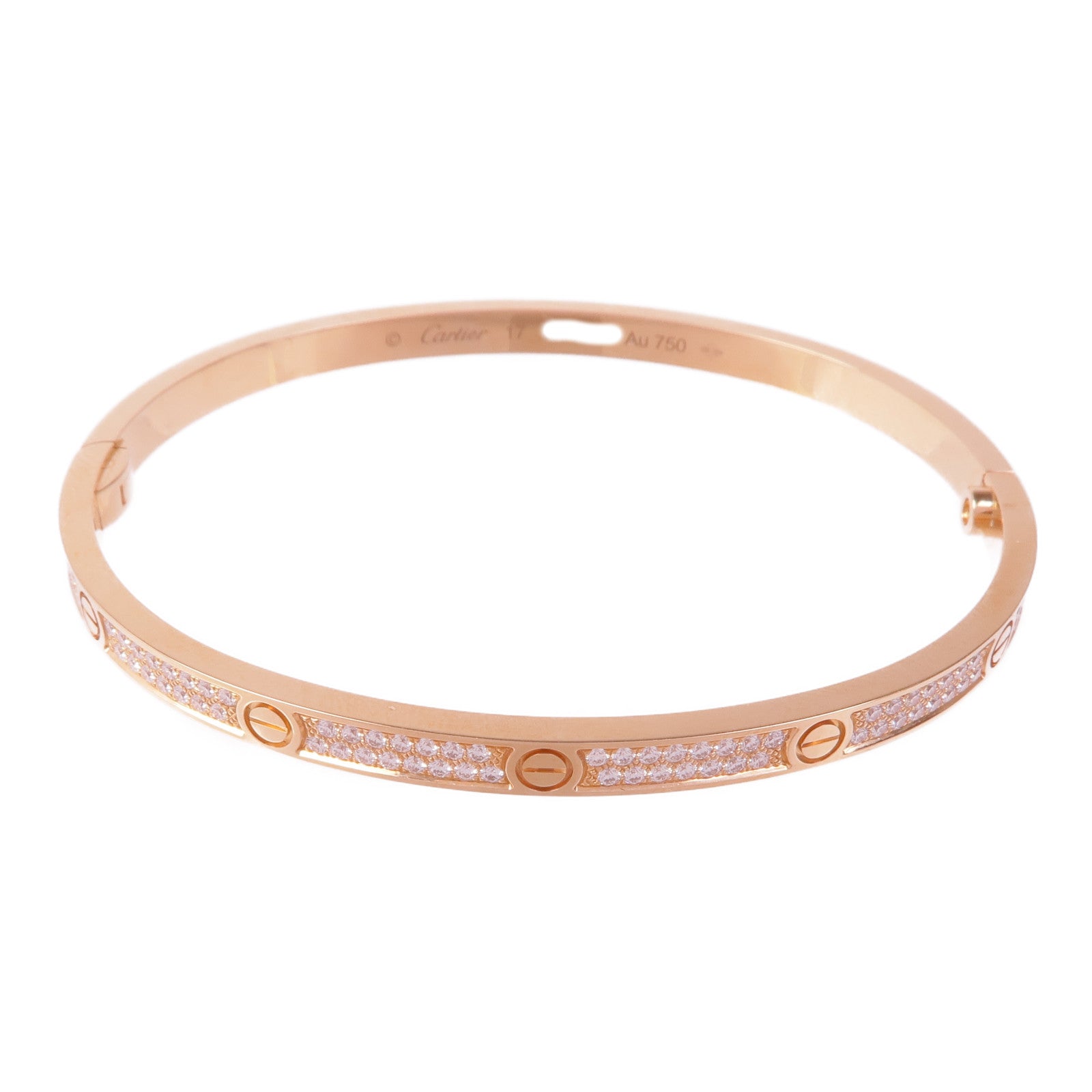CARTIER 18K玫瑰金Love Bracelet Small Model鑽石手鐲#17