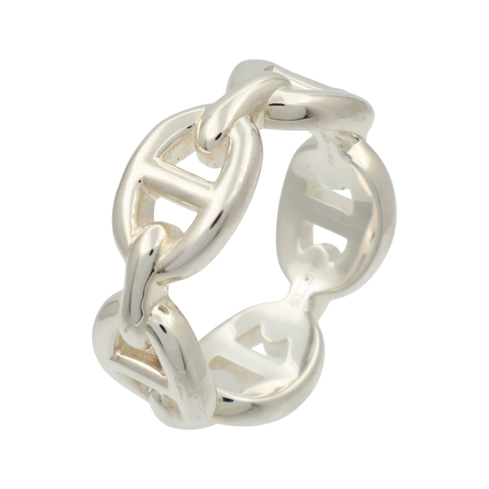 HERMES 925純銀Chaine d'ancre Enchainee Ring戒指
