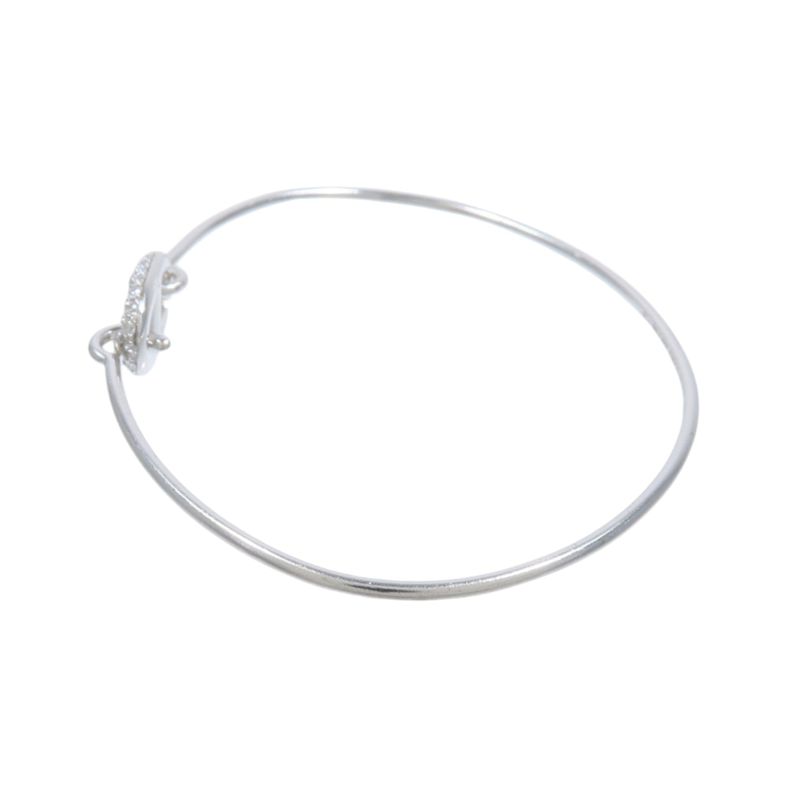 HERMES 18K白金Ronde Chaine d'Ancre Bracelet銀扣鑽石手鐲