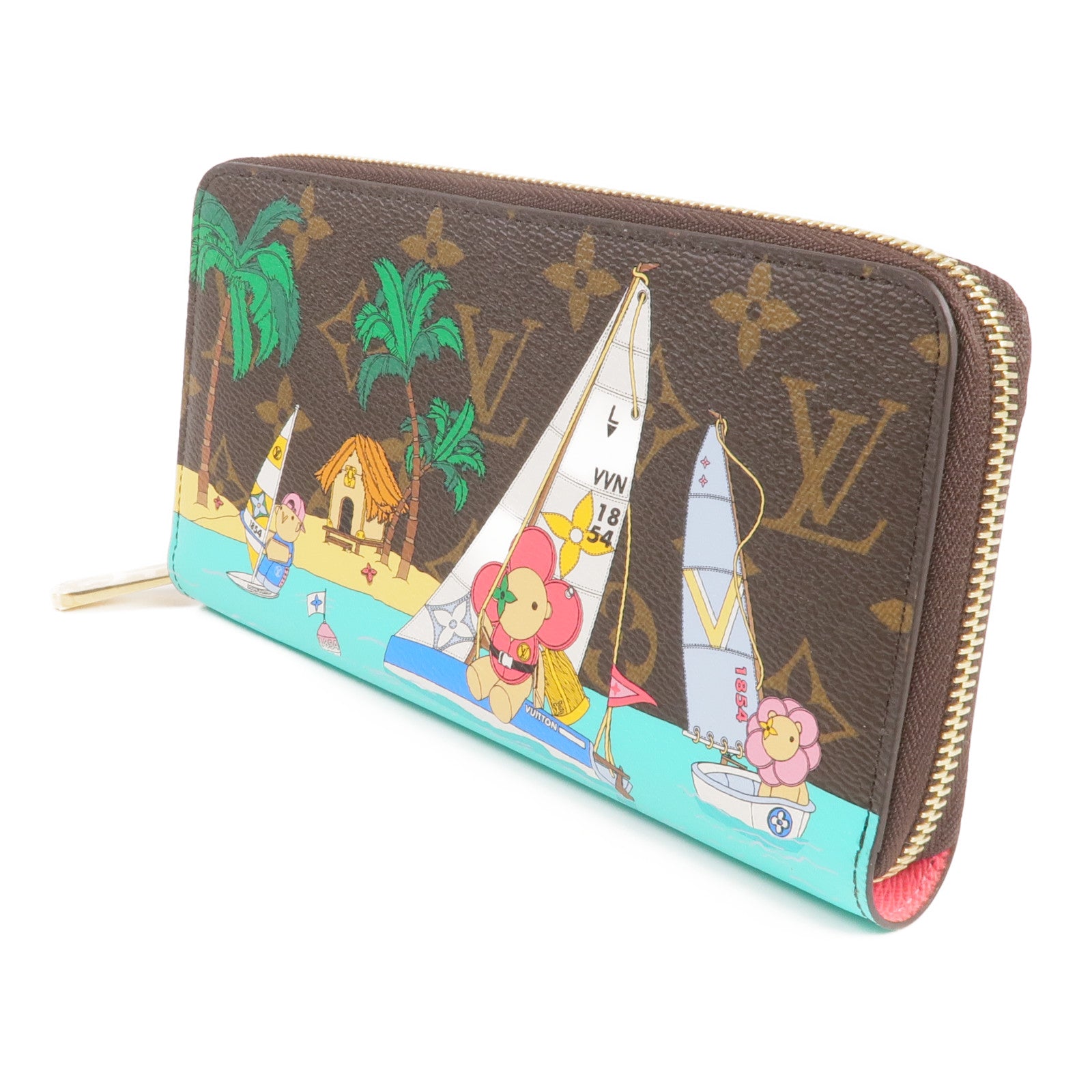 LOUIS VUITTON Monogram Vivienne Holiday Zippy Wallet金扣長錢包