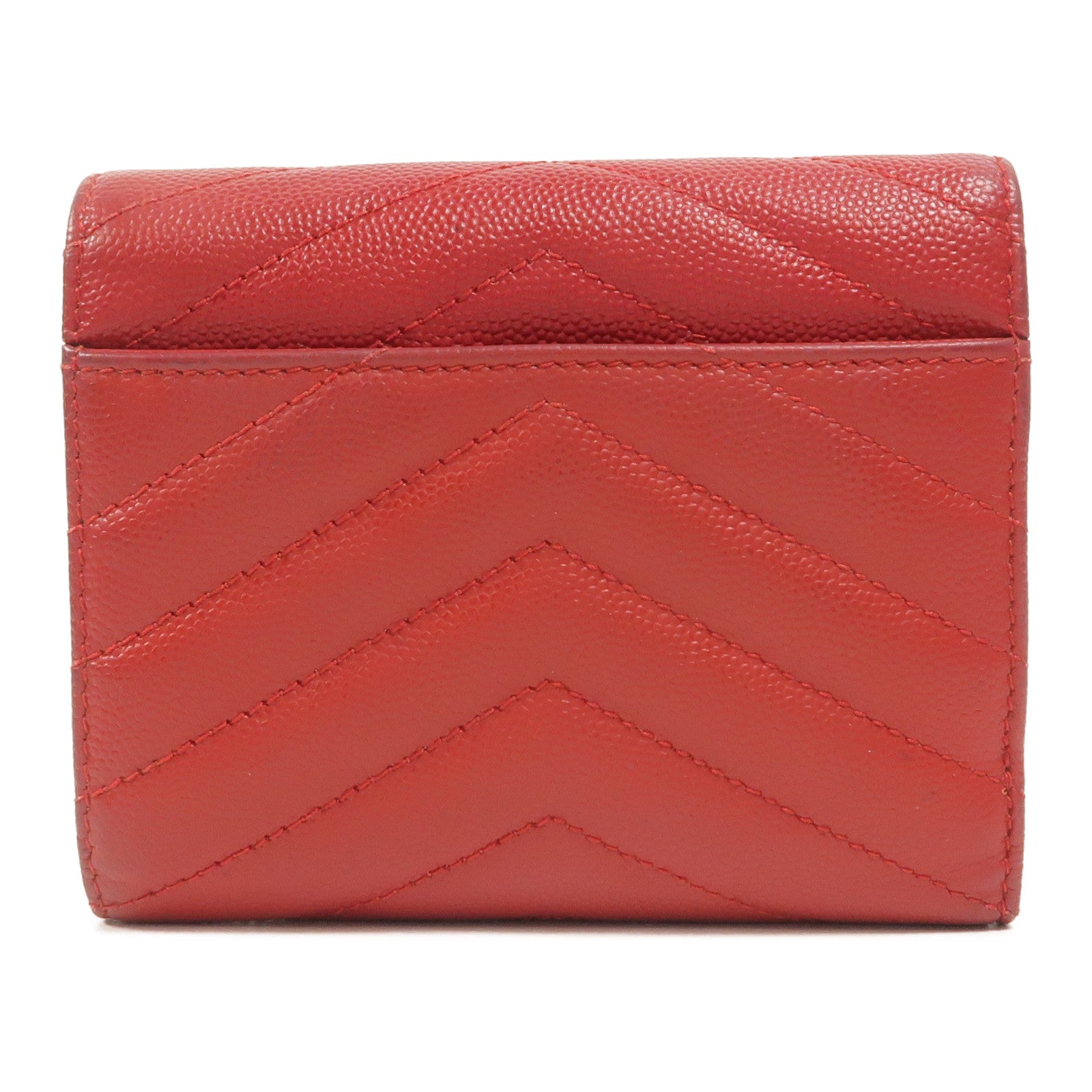 SAINT LAURENT 羊皮皮革Cassandre Compact Tri Fold錢包
