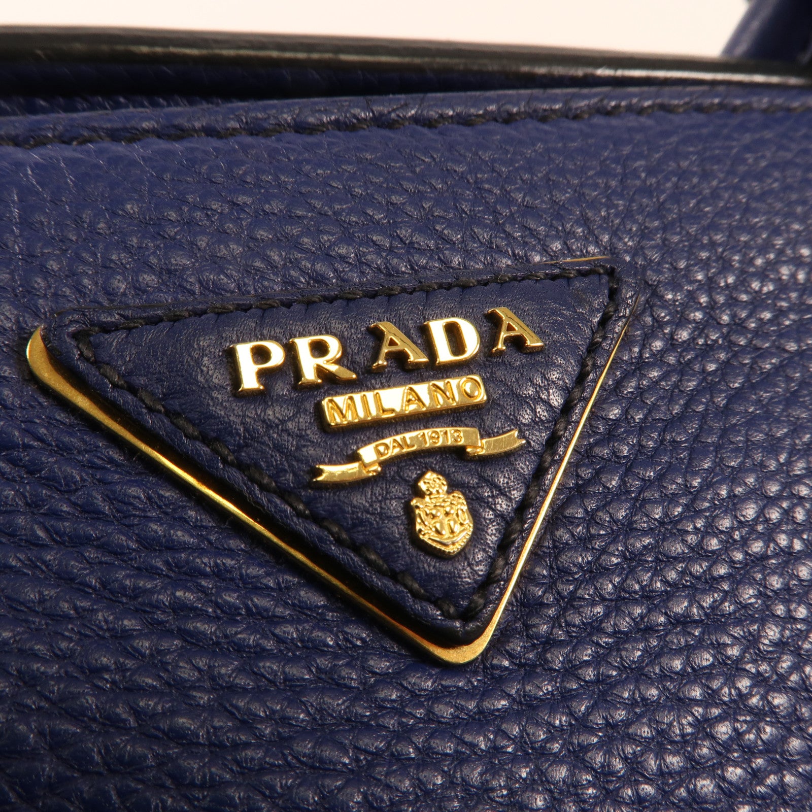 PRADA 牛皮皮革2 way Shoulder金扣手挽肩背兩用袋