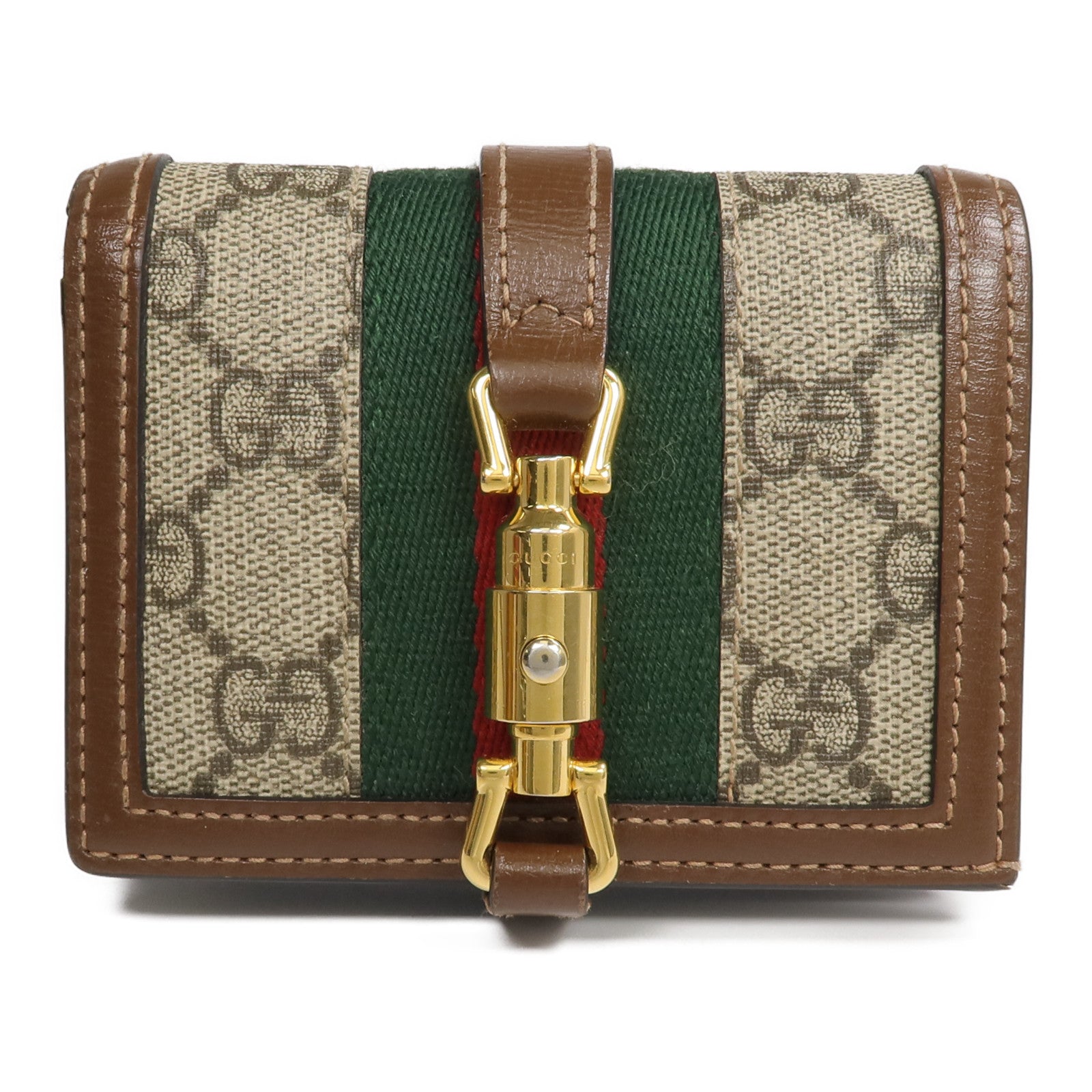 GUCCI 塗層帆布Jackie 1961 Card Case Wallet錢包