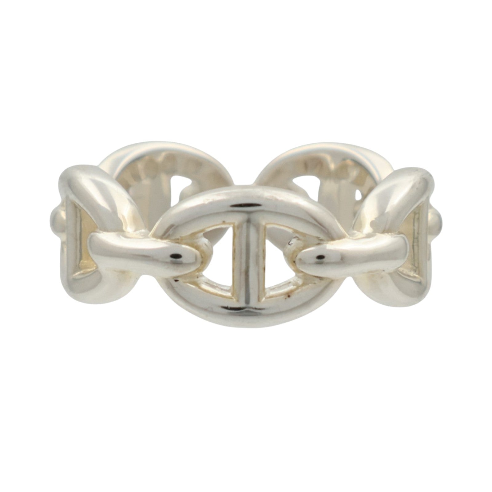 HERMES 925純銀Chaine d'ancre Enchainee Ring戒指