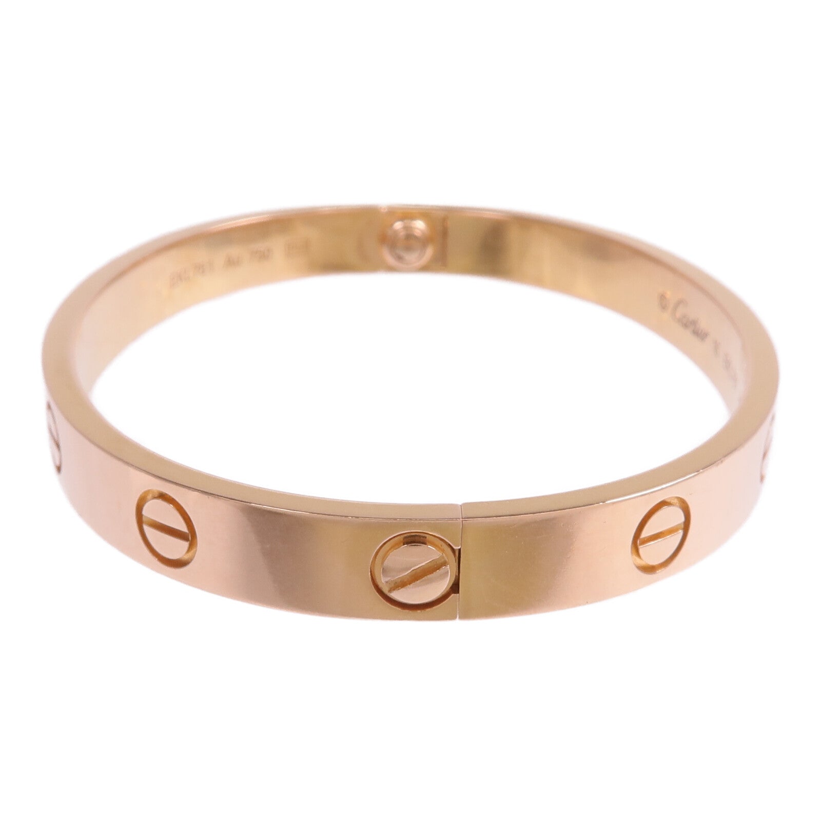 CARTIER 18K玫瑰金Love Bracelet手鐲Cartier#16