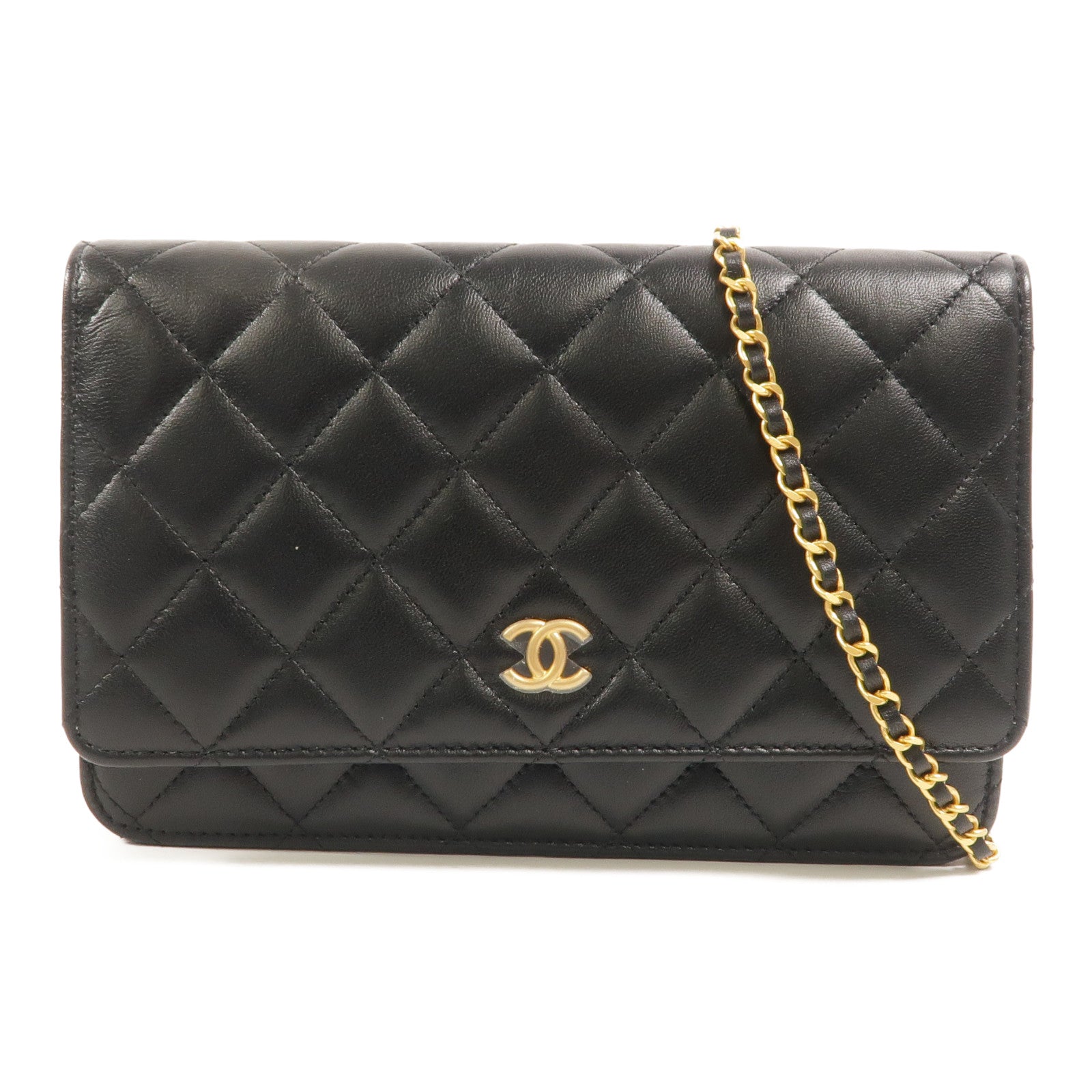 CHANEL 羊皮皮革WOC Wallet On Chain鏈帶肩背袋