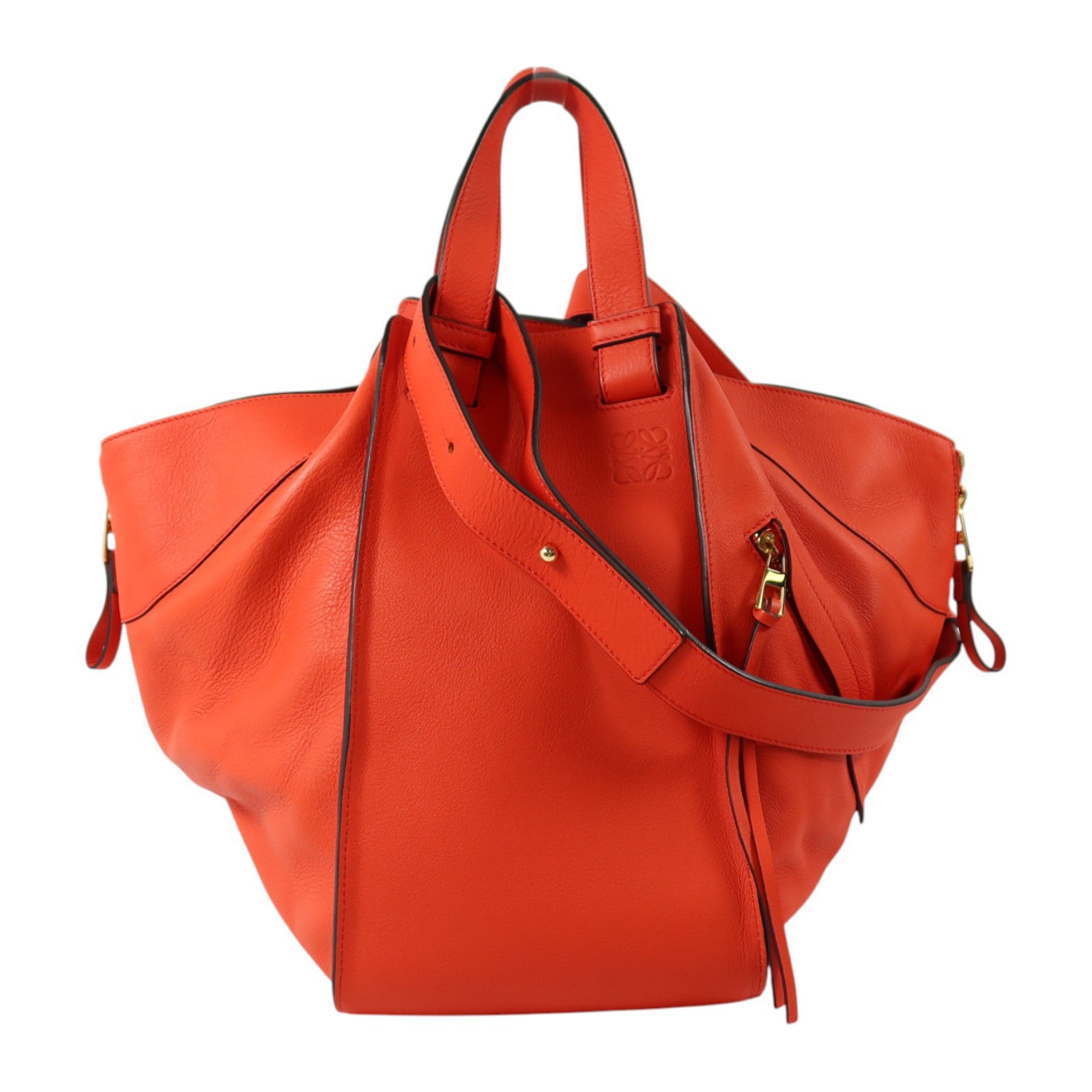 LOEWE 牛皮皮革Hammock金扣手挽肩背兩用袋