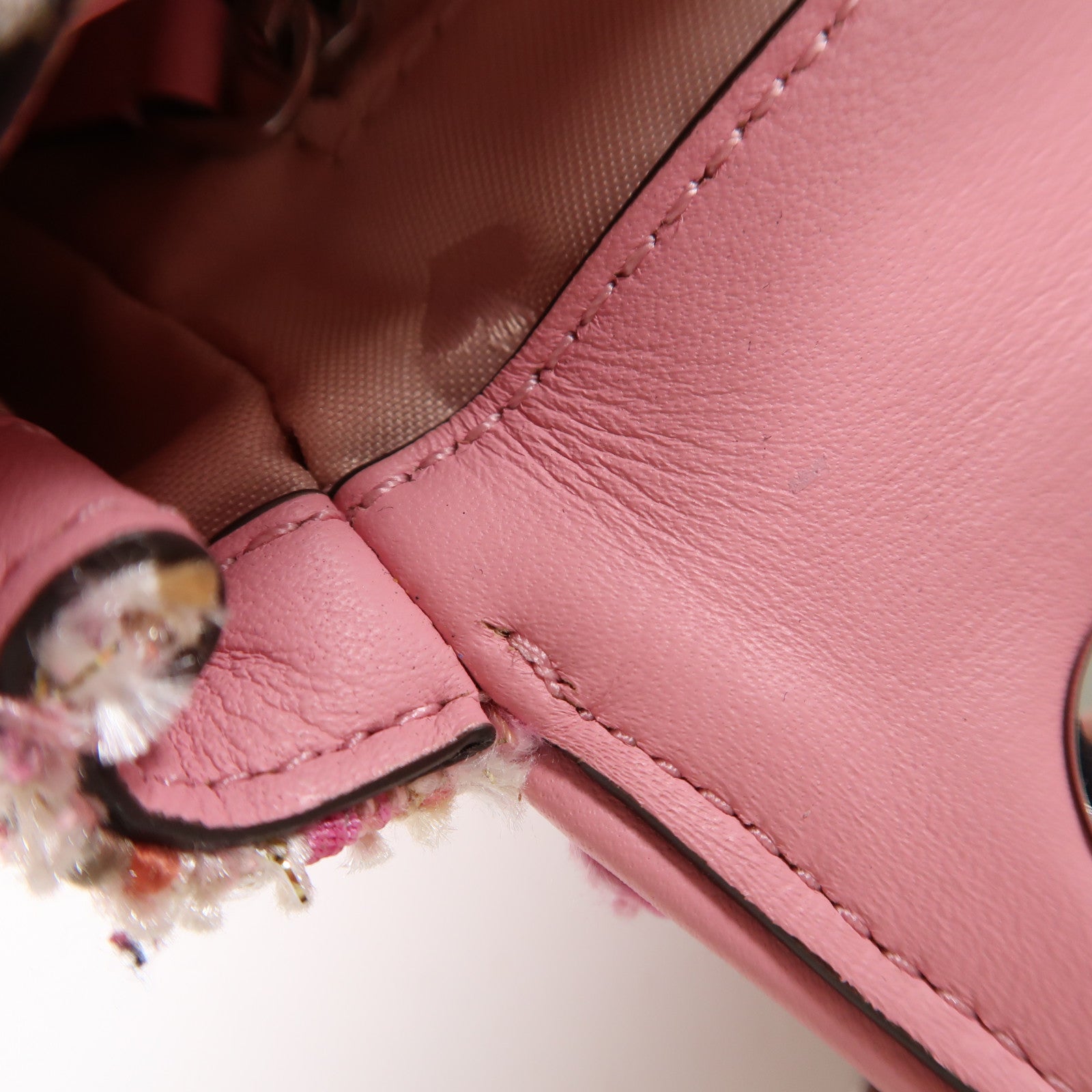 KATE SPADE SHW Chain Shoulder Bag Tweed Pink