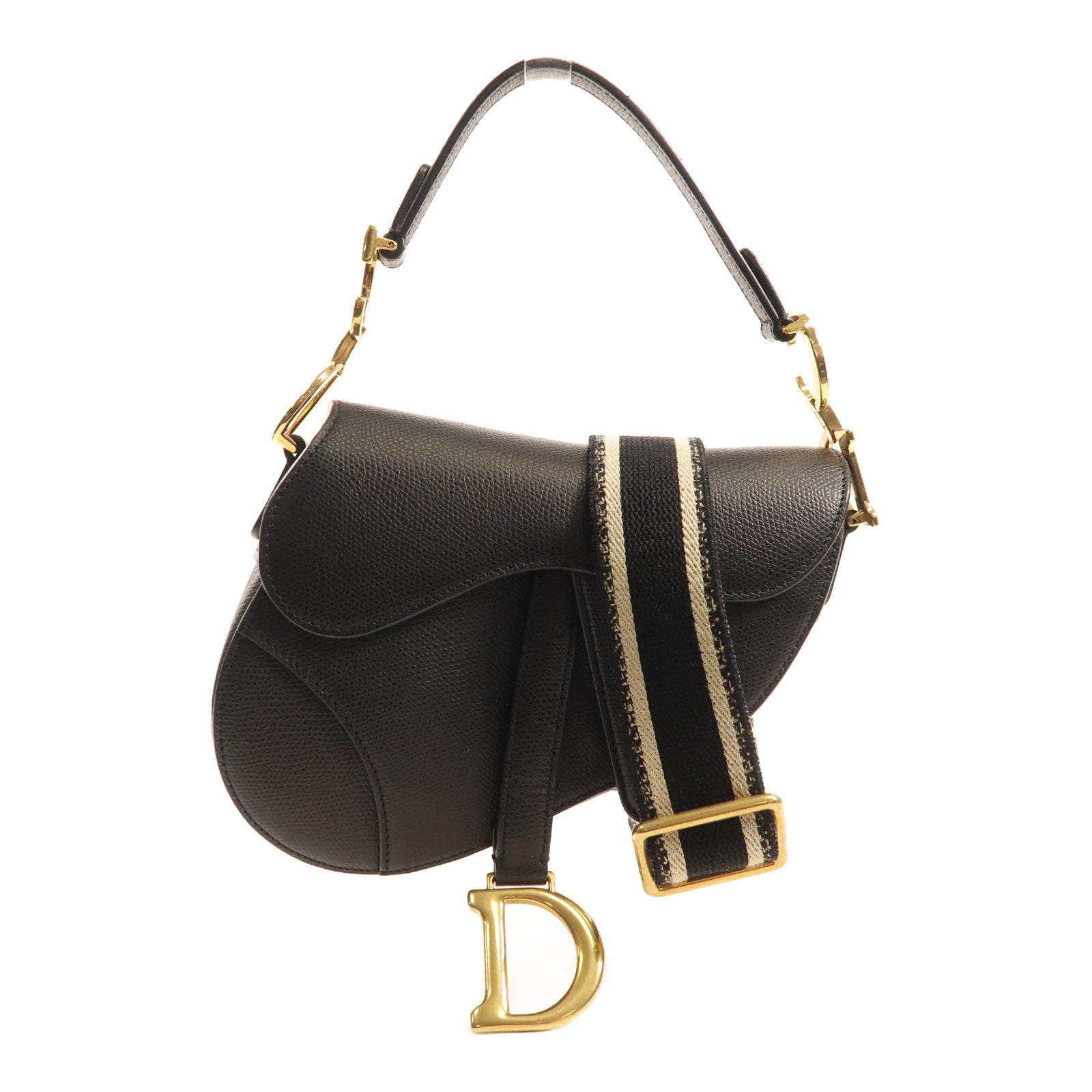 Dior 牛皮皮革Saddle Mini金扣手挽肩背兩用袋