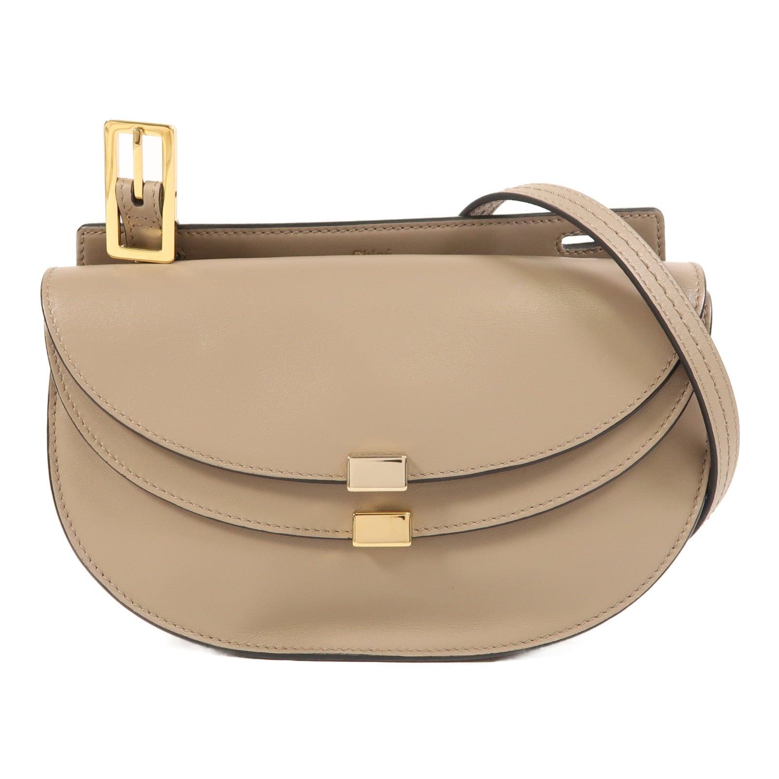 Chloe 【激減優惠】牛皮皮革Georgia金扣肩背袋