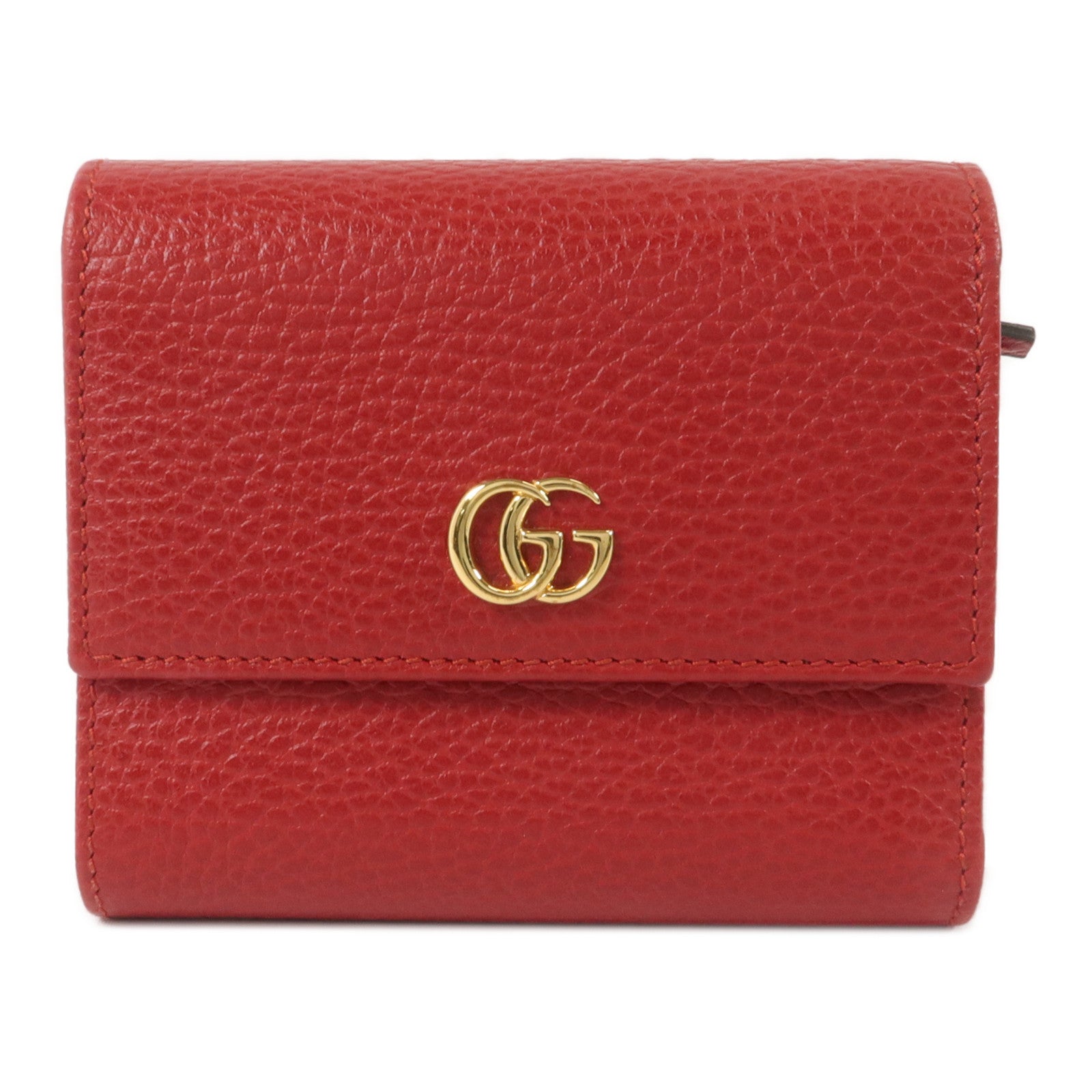 GUCCI 牛皮皮革Marmont Trifold Wallet錢包