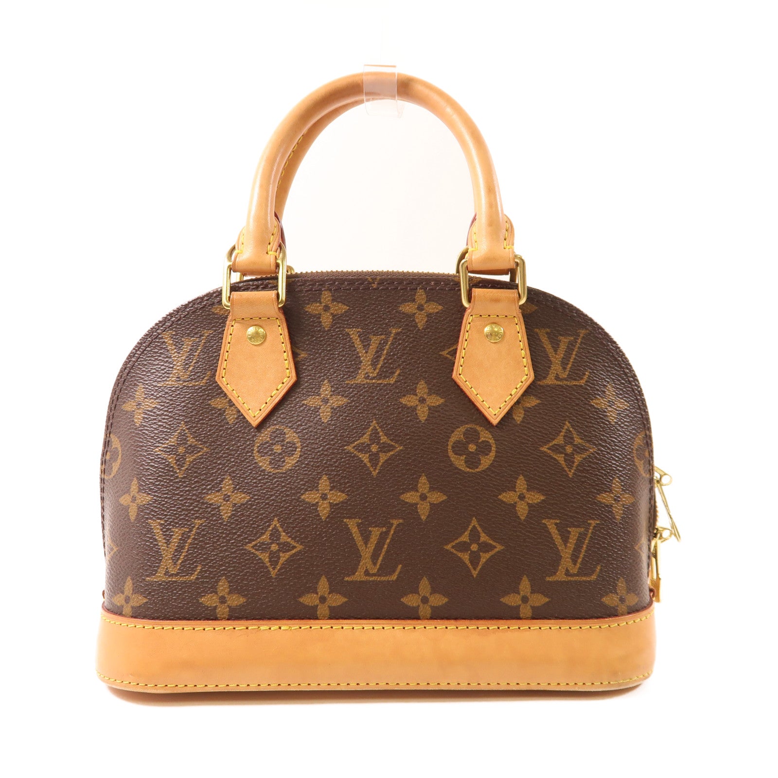 LOUIS VUITTON Monogram Alma BB金扣手挽肩背兩用袋棕色