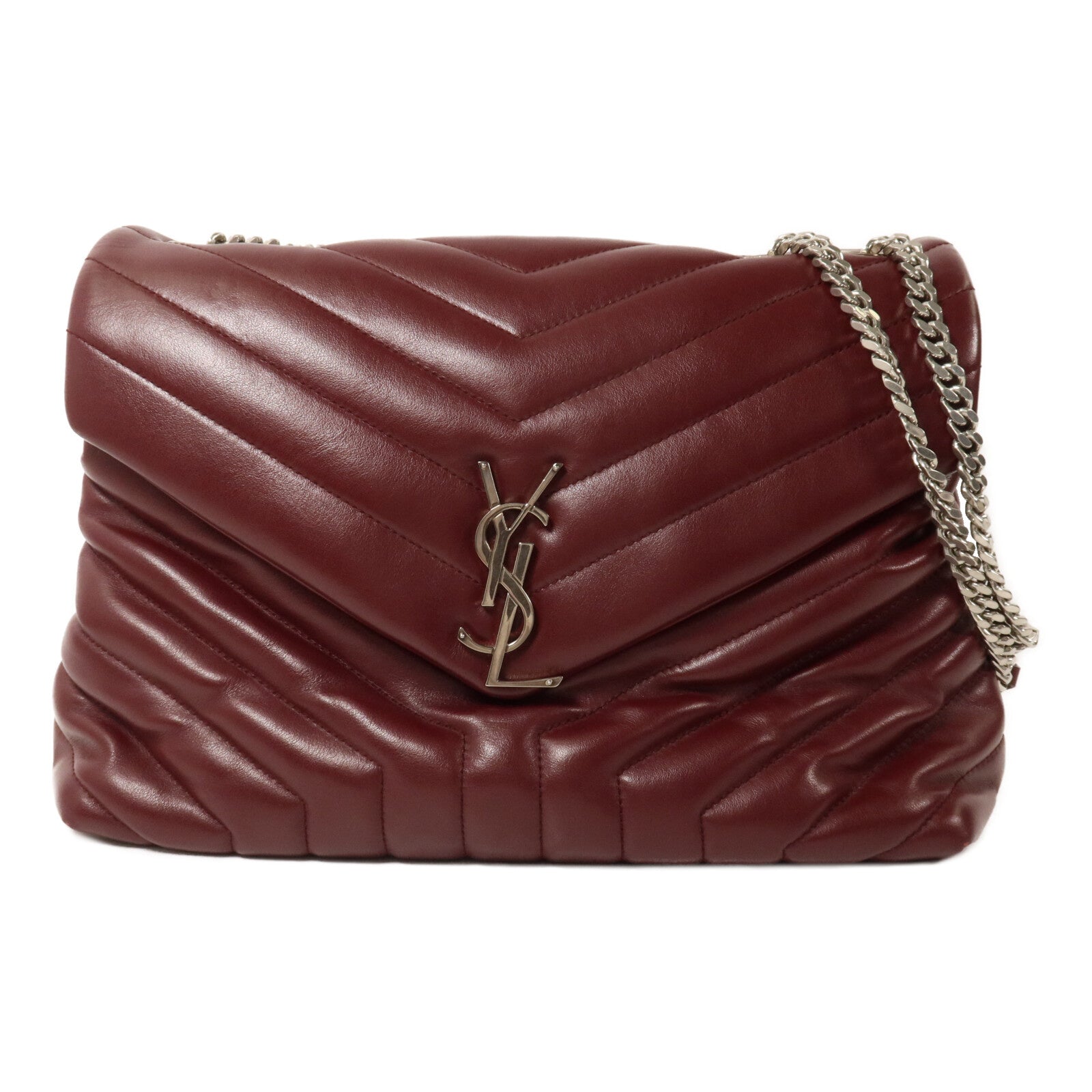 SAINT LAURENT 牛皮皮革Loulou Medium鏈帶肩背袋