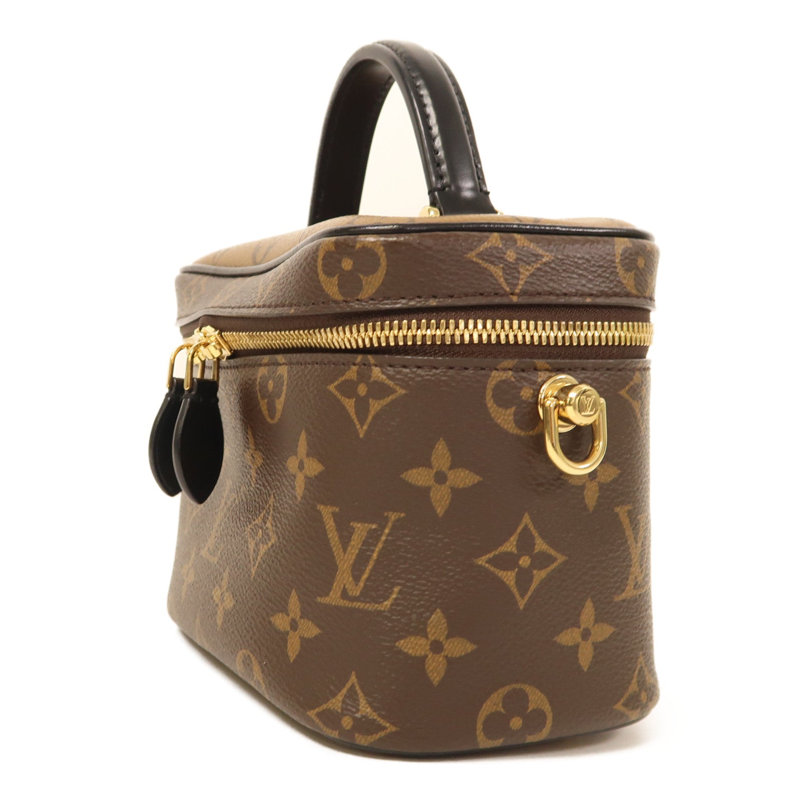 LOUIS VUITTON LV GHW Vanity PM 2 Way Shoulder Bag M45165 Monogram Reverse Brown